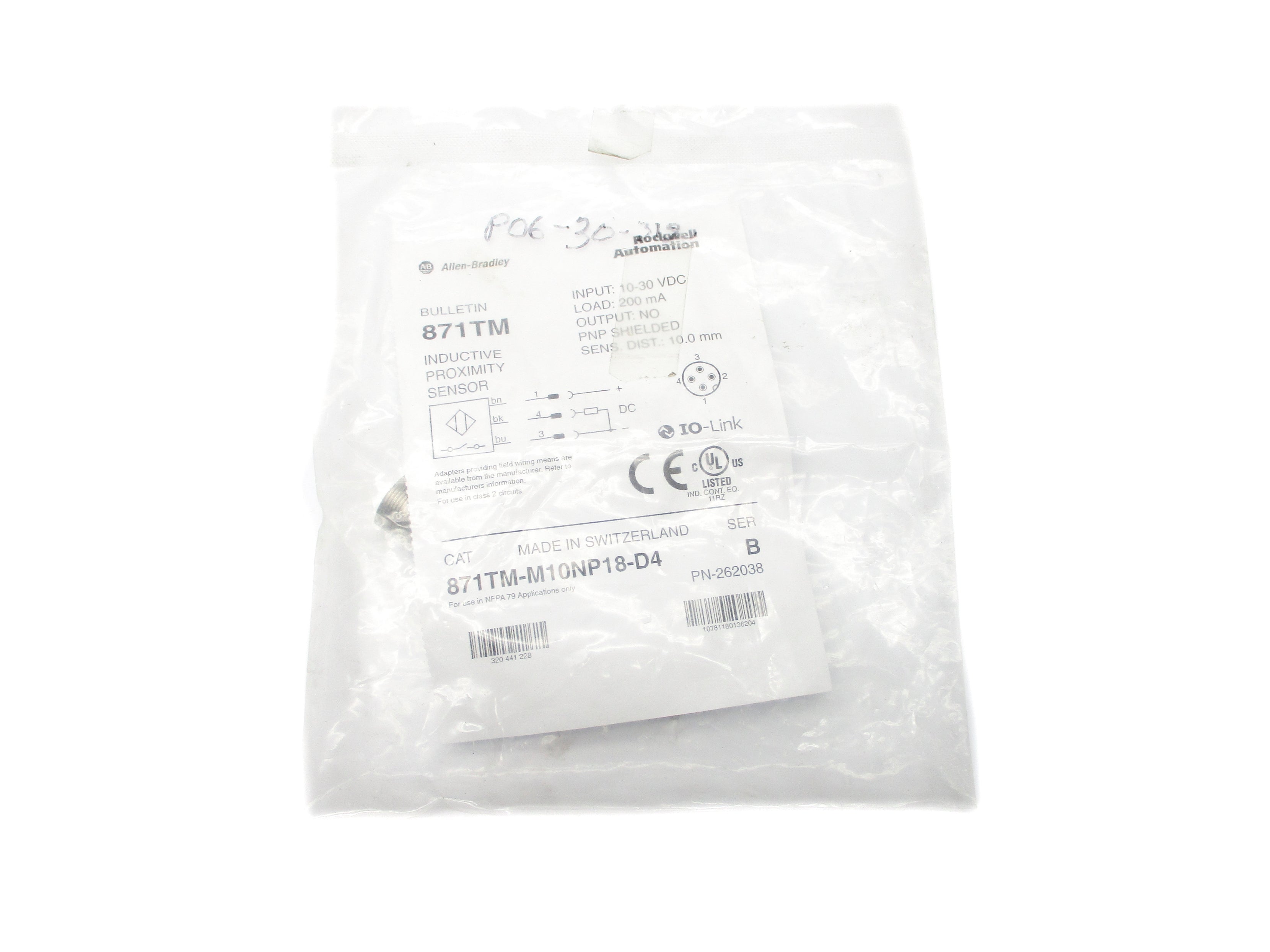 ALLEN BRADLEY 871TM-M10NP18-D4 SER. B NSMP