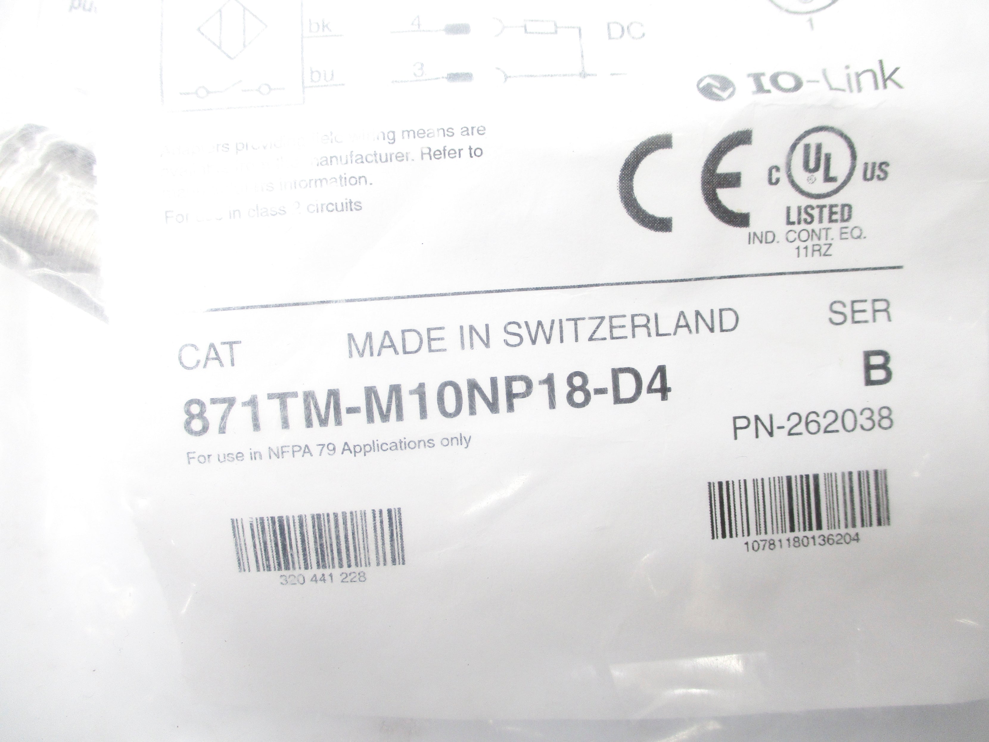 ALLEN BRADLEY 871TM-M10NP18-D4 SER. B NSMP