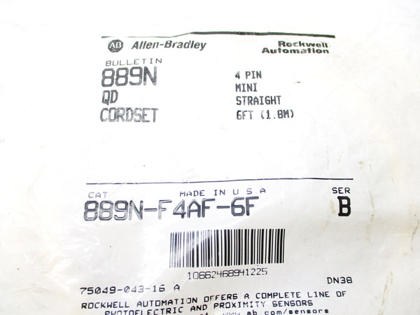 ALLEN BRADLEY 889N-F4AF-6F SER. B NSMP