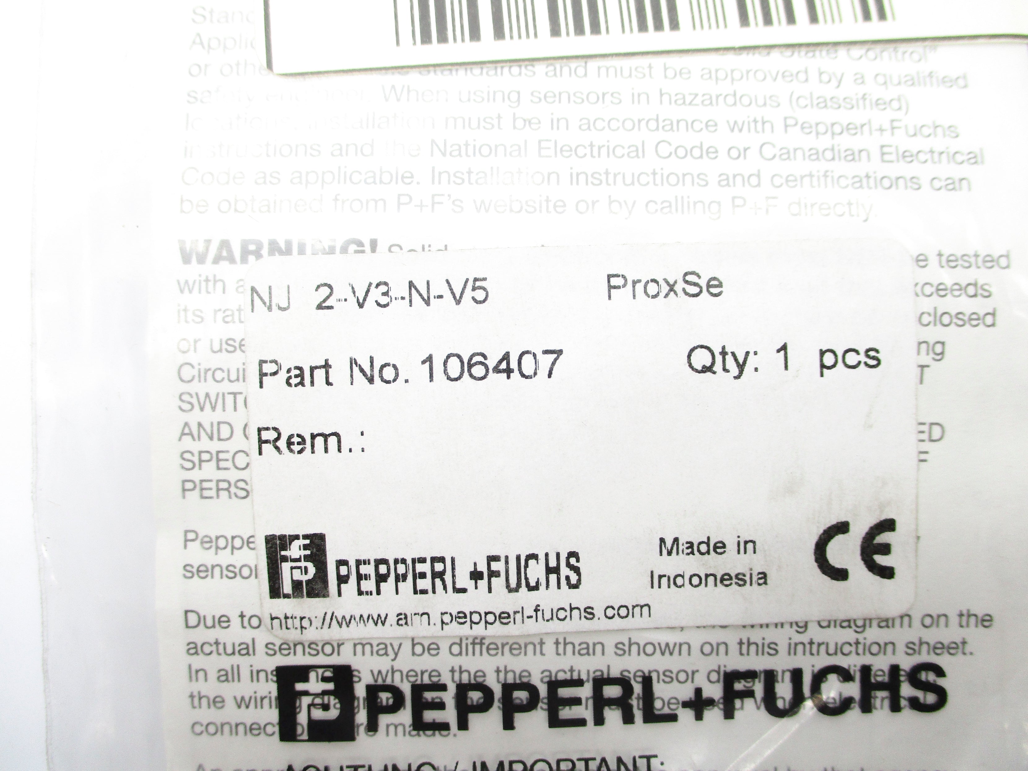 PEPPERL+FUCHS NJ2-V3-N-V5 NSMP