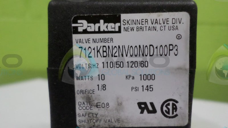 PARKER 7121KBN2NV00N0D100P3 SKINNER VALVE *NEW NO BOX*