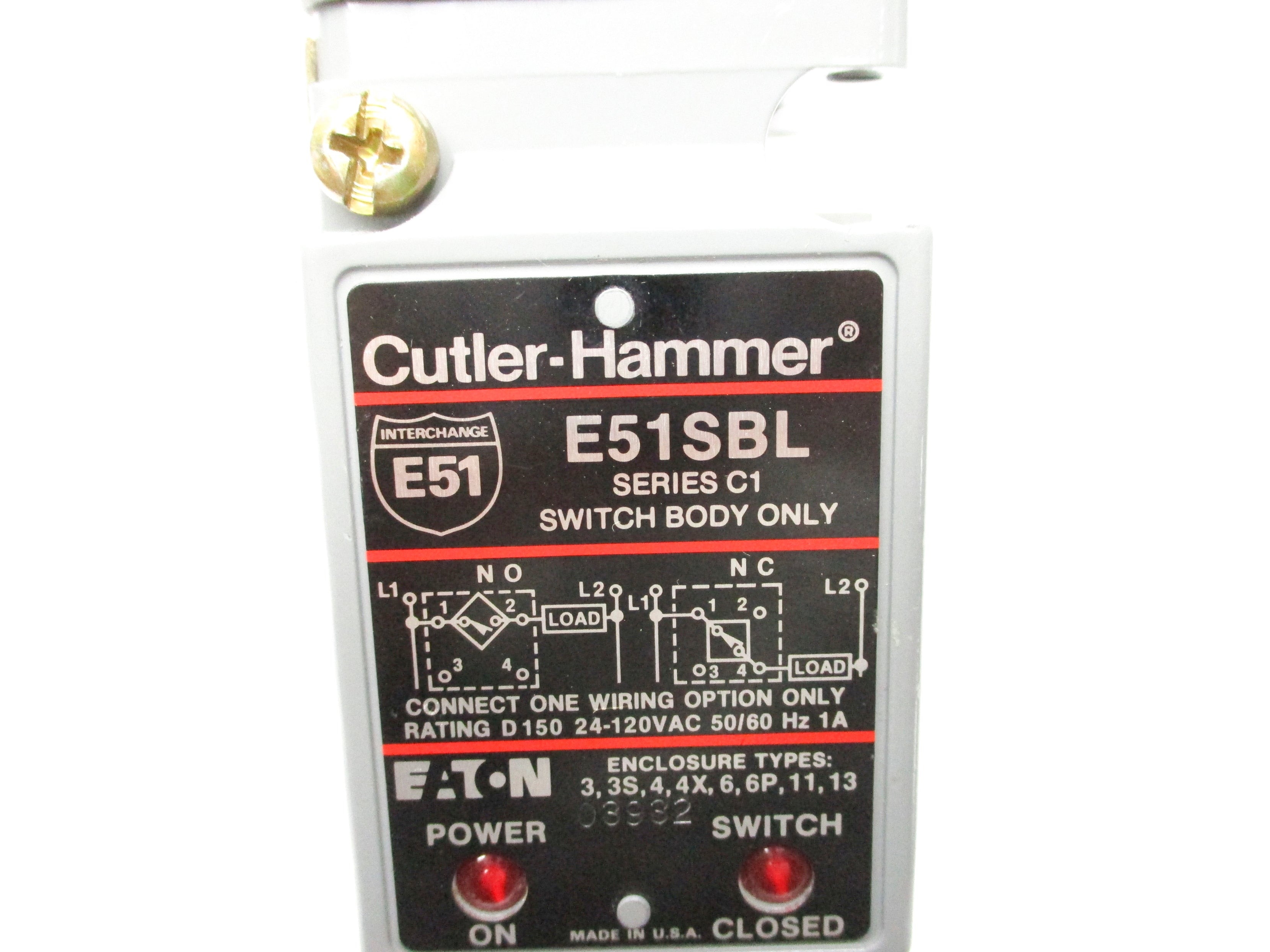 CUTLER HAMMER E51SBL SER. C1 (AS PICTURED) UNMP