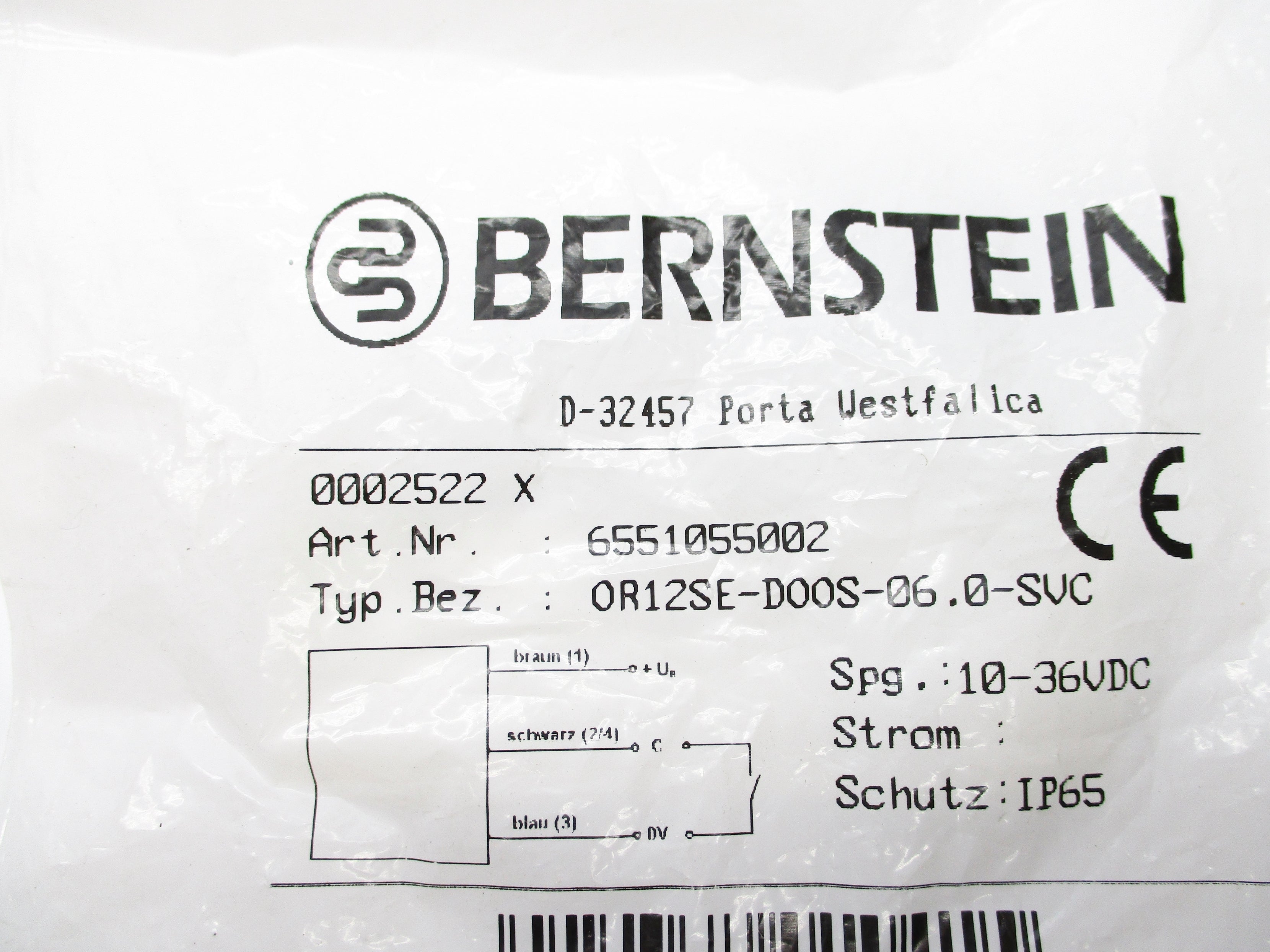 BERNSTEIN OR12SE-DOOS-06.0-SVC 6551055002 10-36VDC NSMP