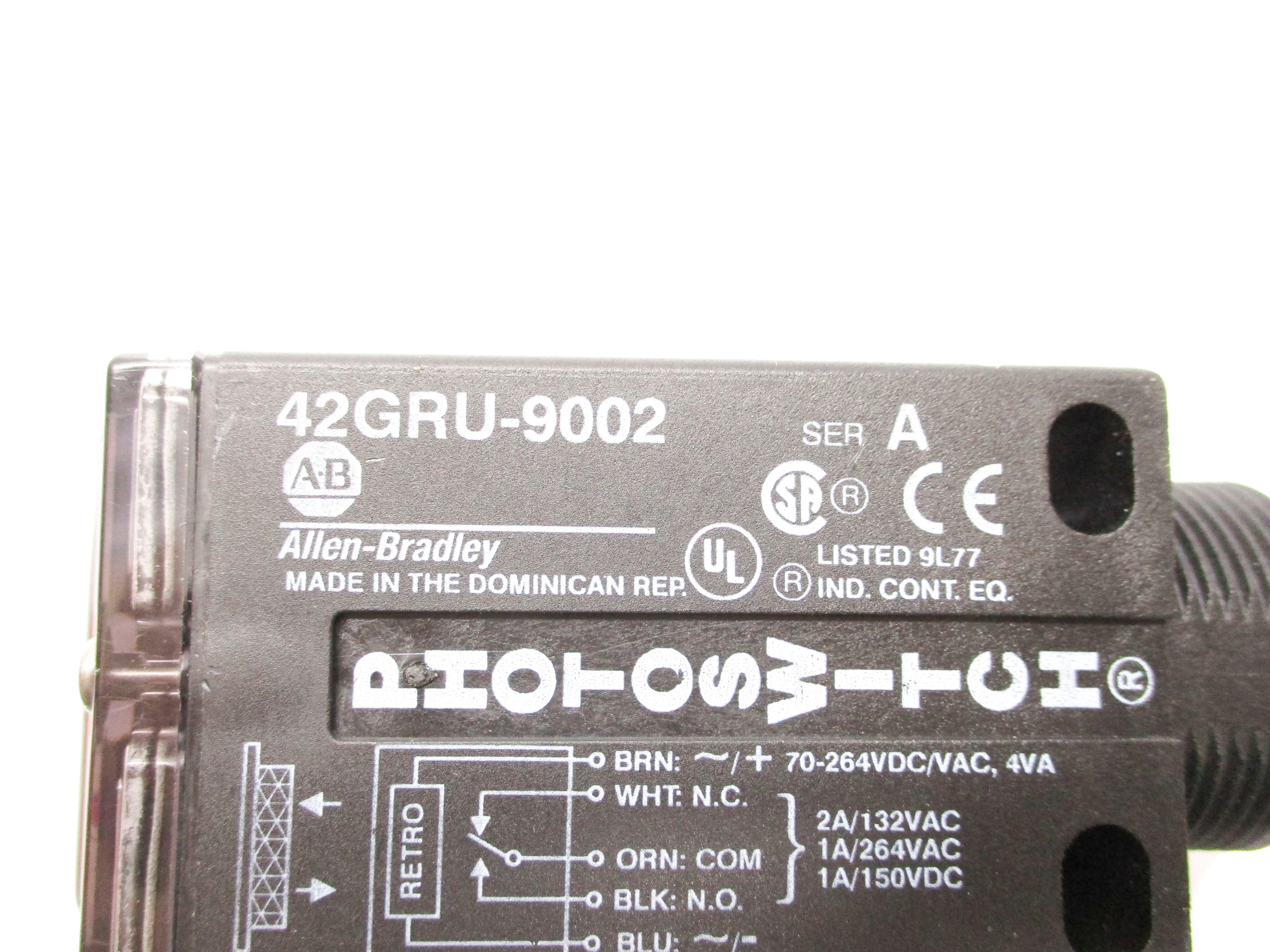 ALLEN BRADLEY 42GRU-9002 SER. A 70-264VAC/DC UNMP