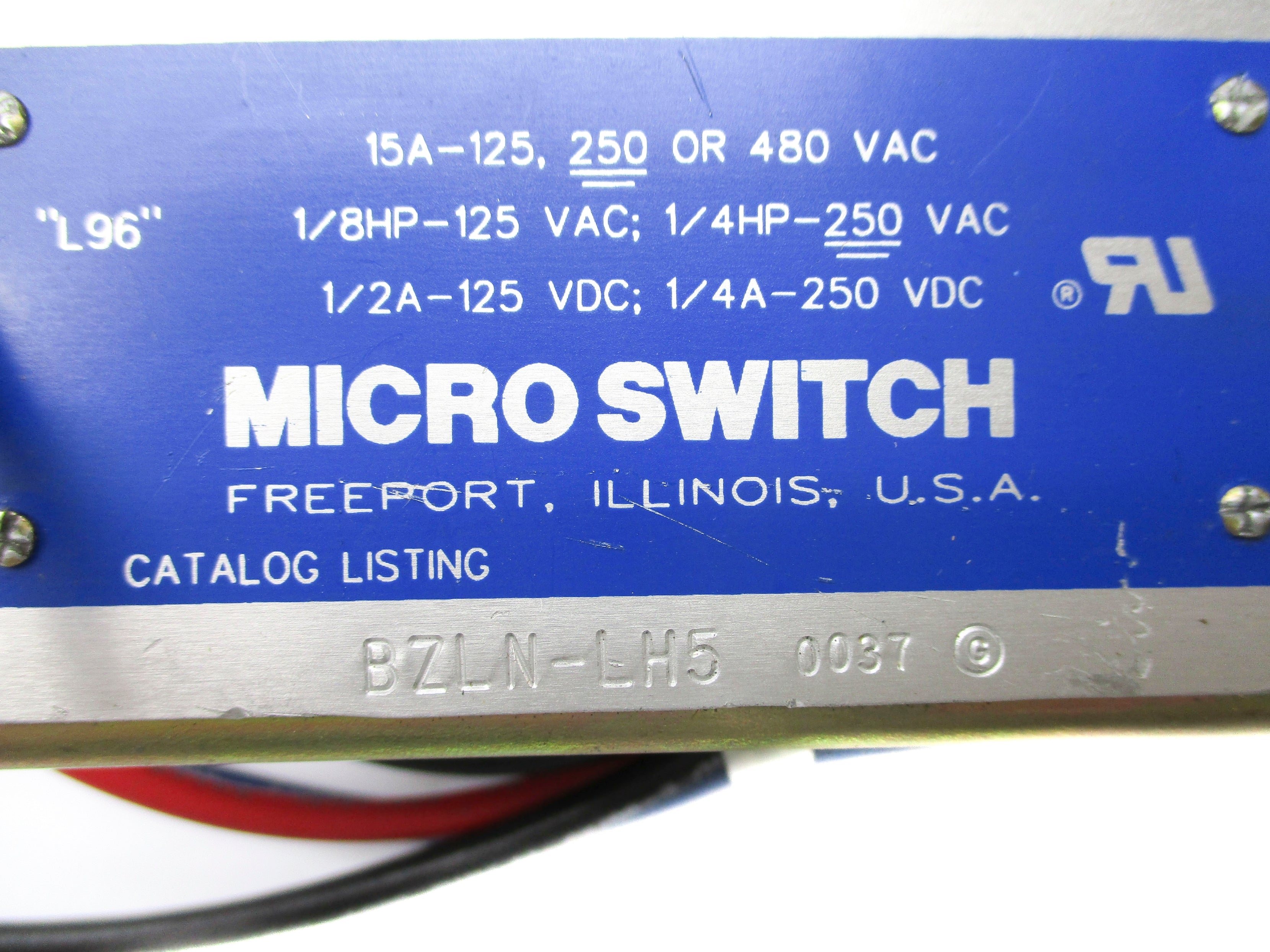 MICRO SWITCH BZLN-LH5 480VAC 15A NSNP