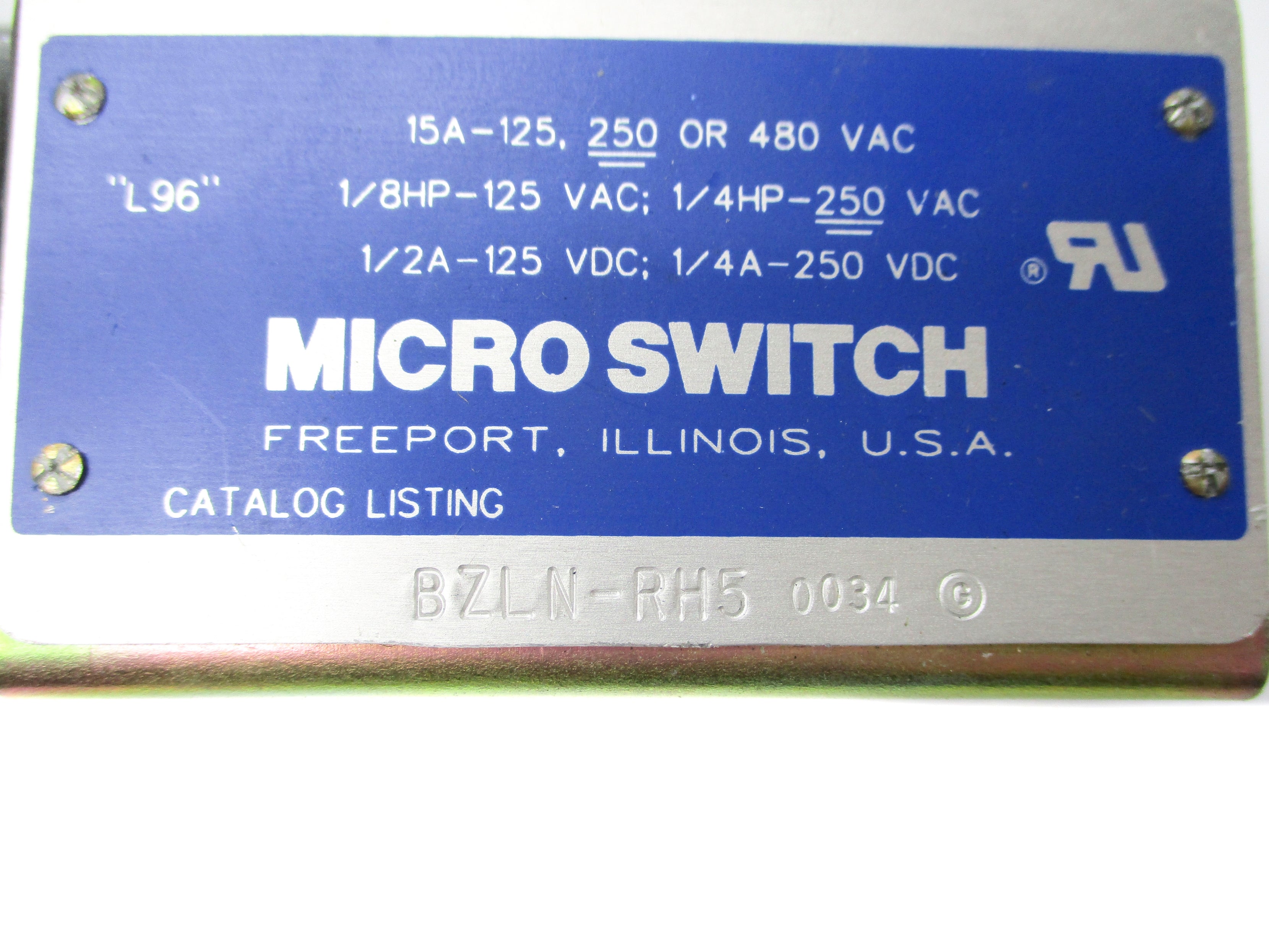 MICROSWITCH BZLN-RH5 (AS PICTURED) UNMP