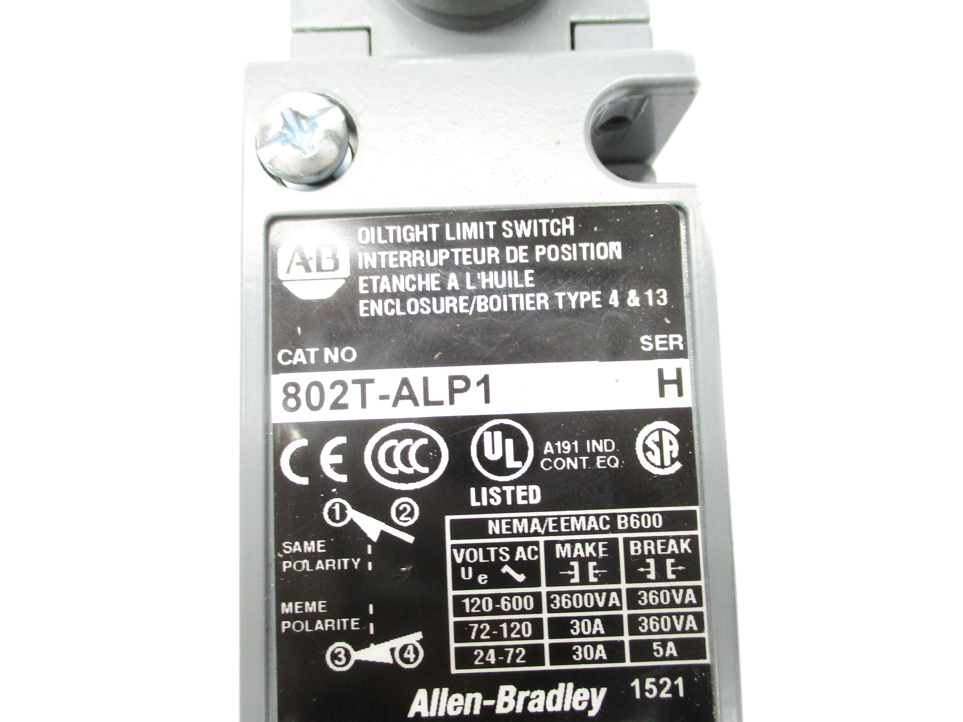 ALLEN BRADLEY 802T-ALP1 SER. H (AS PICTUERD) UNMP