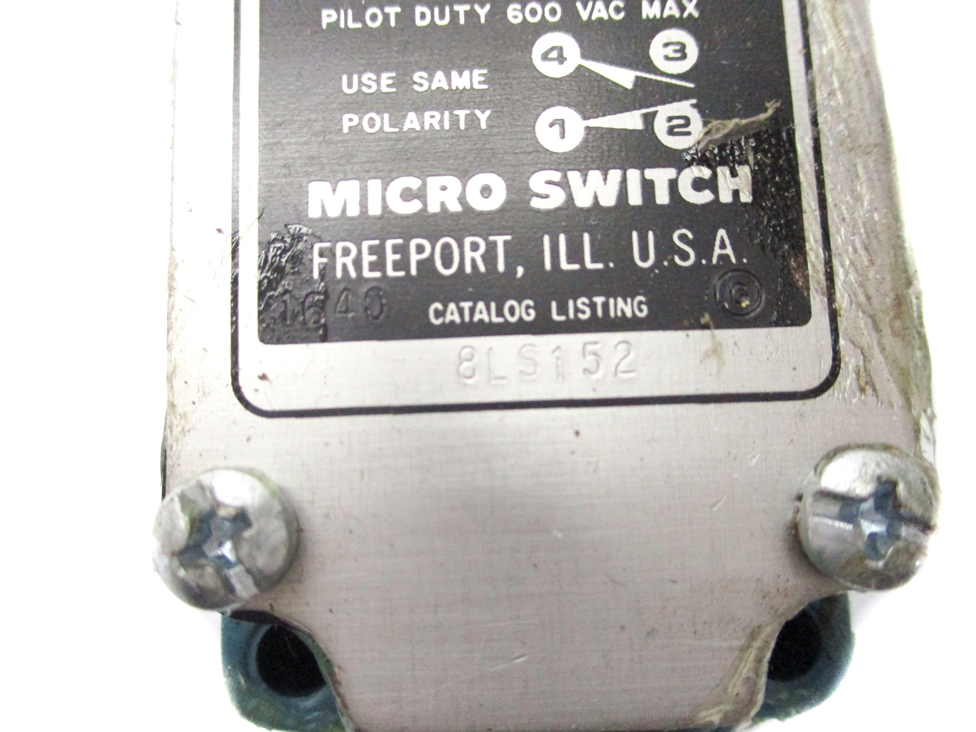 MICRO SWITCH 8LS152 600VAC 10A NSNP