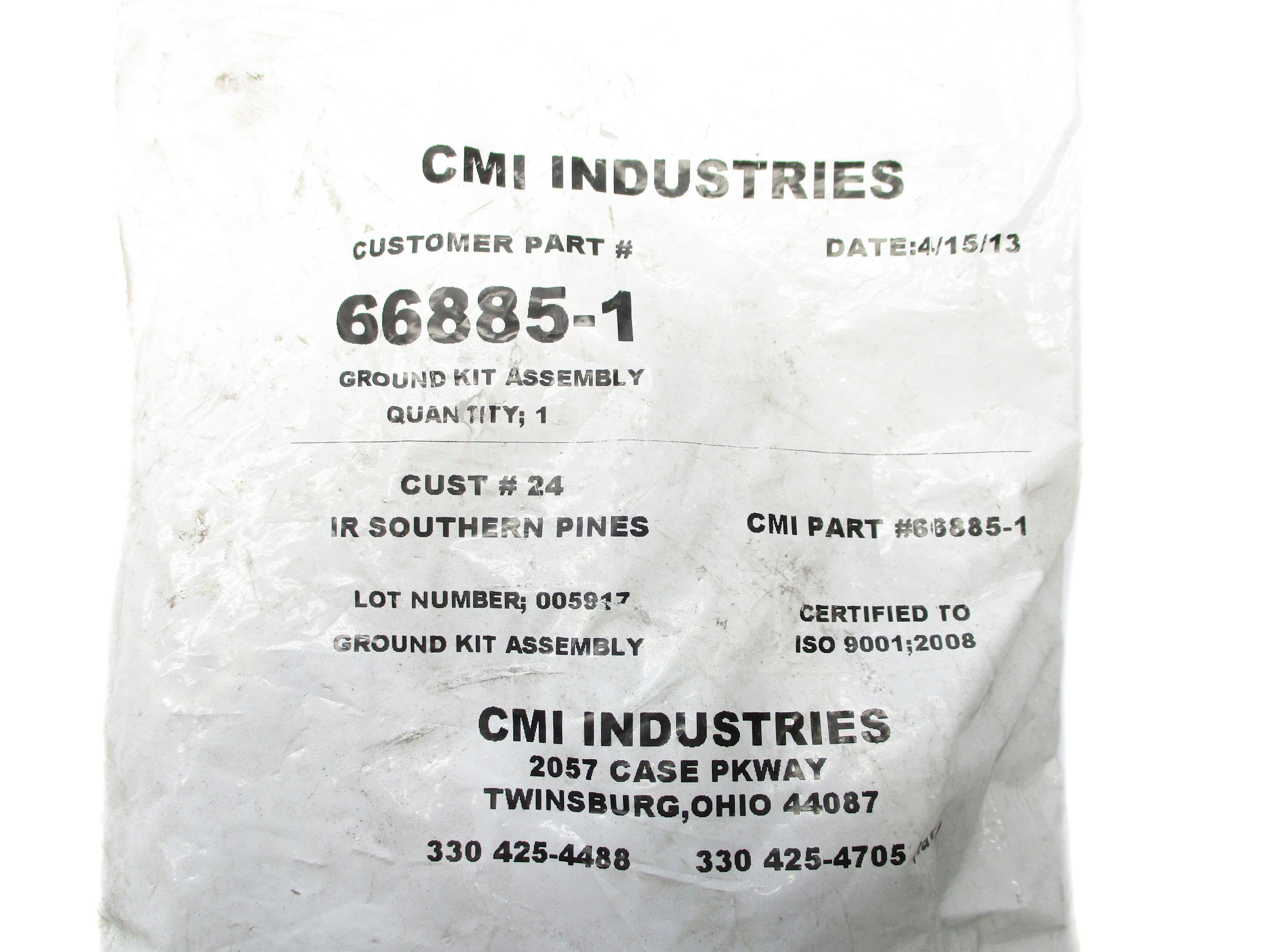 CMI INDUSTRIES 66885-1 NSMP