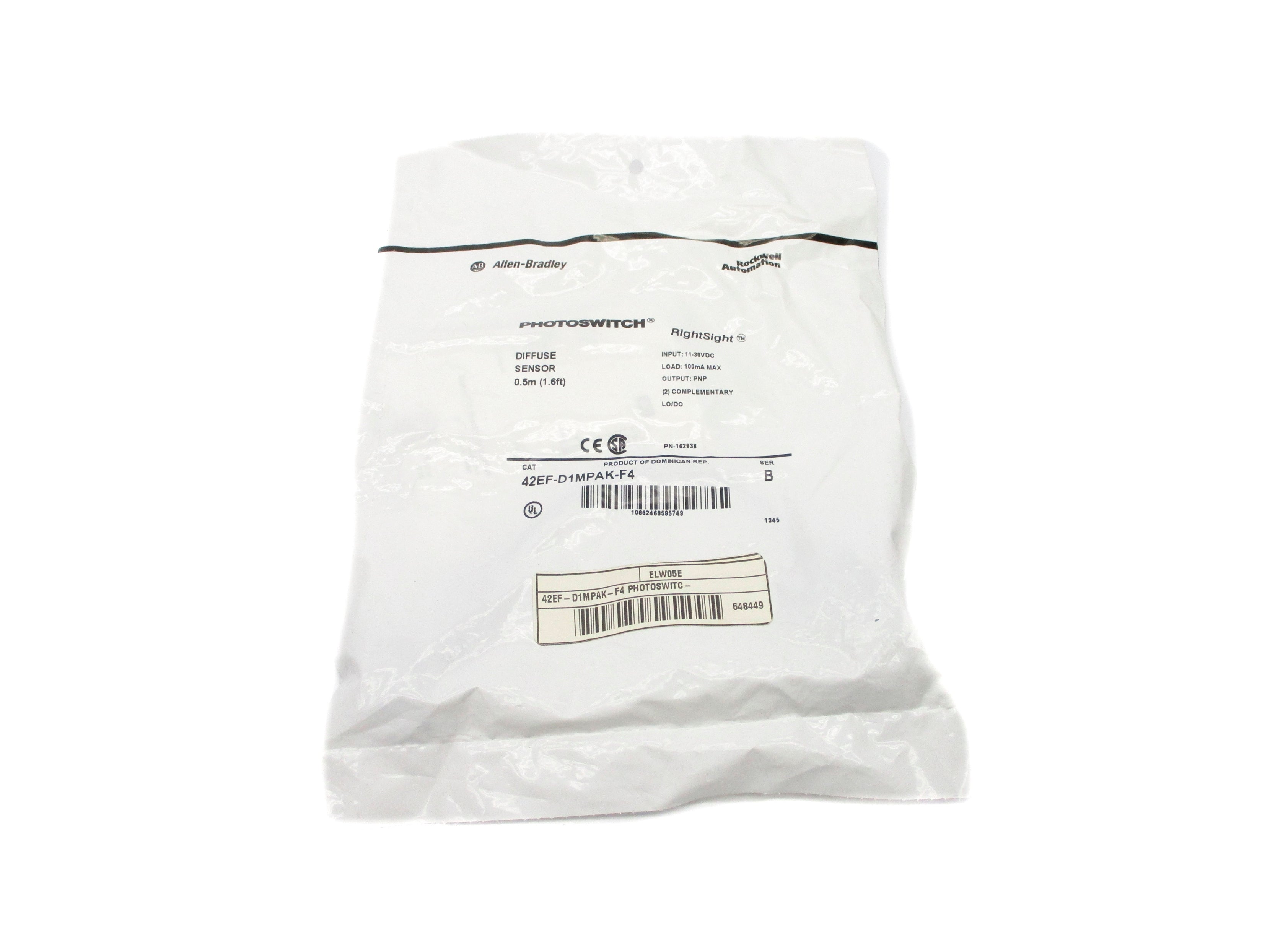 ALLEN BRADLEY 42EF-D1MPAK-F4 SER. B NSMP