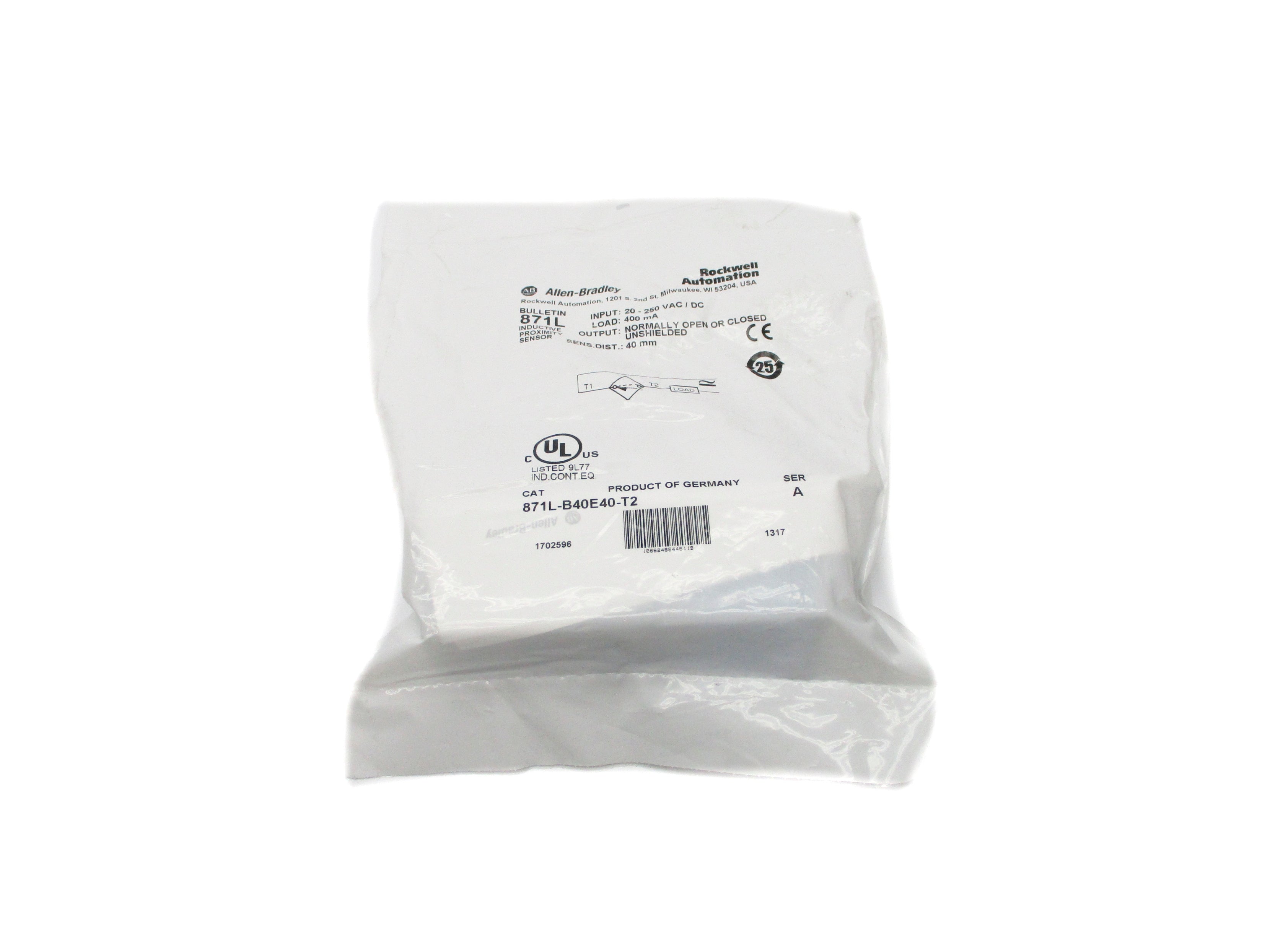 ALLEN BRADLEY 871L-B40E40-T2 SER. A NSMP