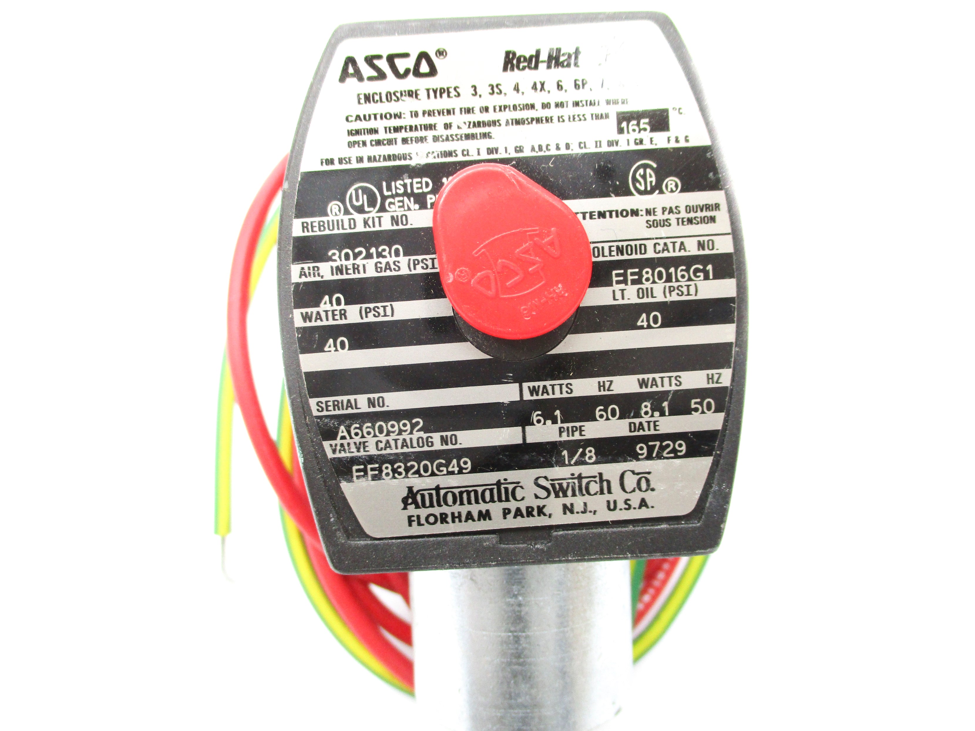 ASCO EF8320G49 110/120V 40PSI NSNP