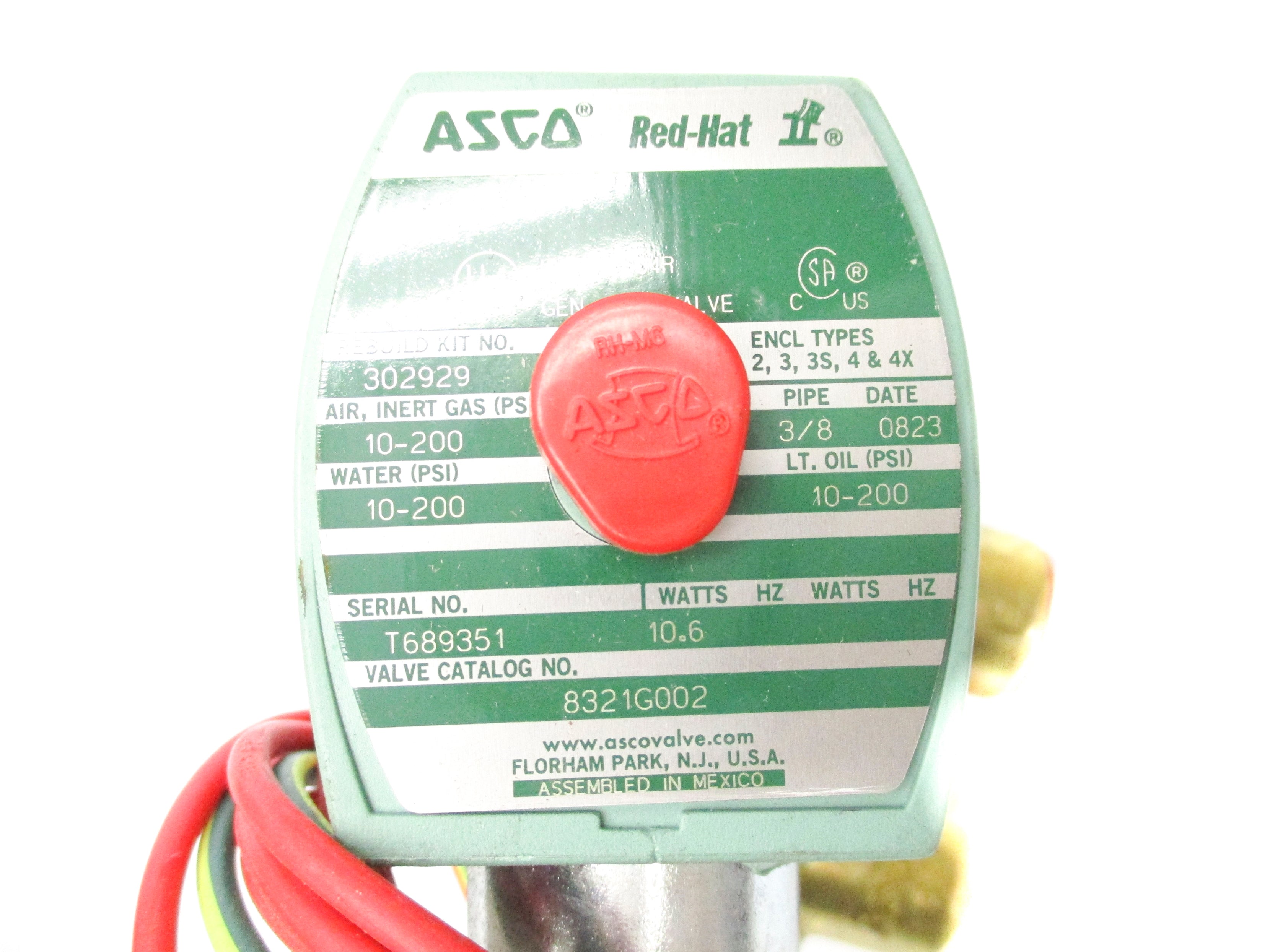 ASCO 8321G002 24VDC 10-200PSI NSNP
