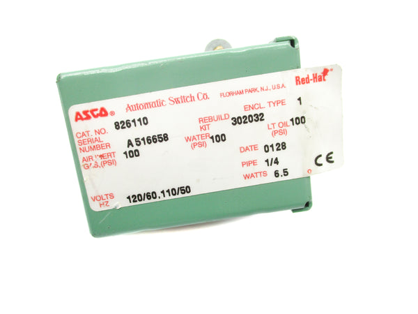 ASCO 826110 110/120V 100PSI NSNP
