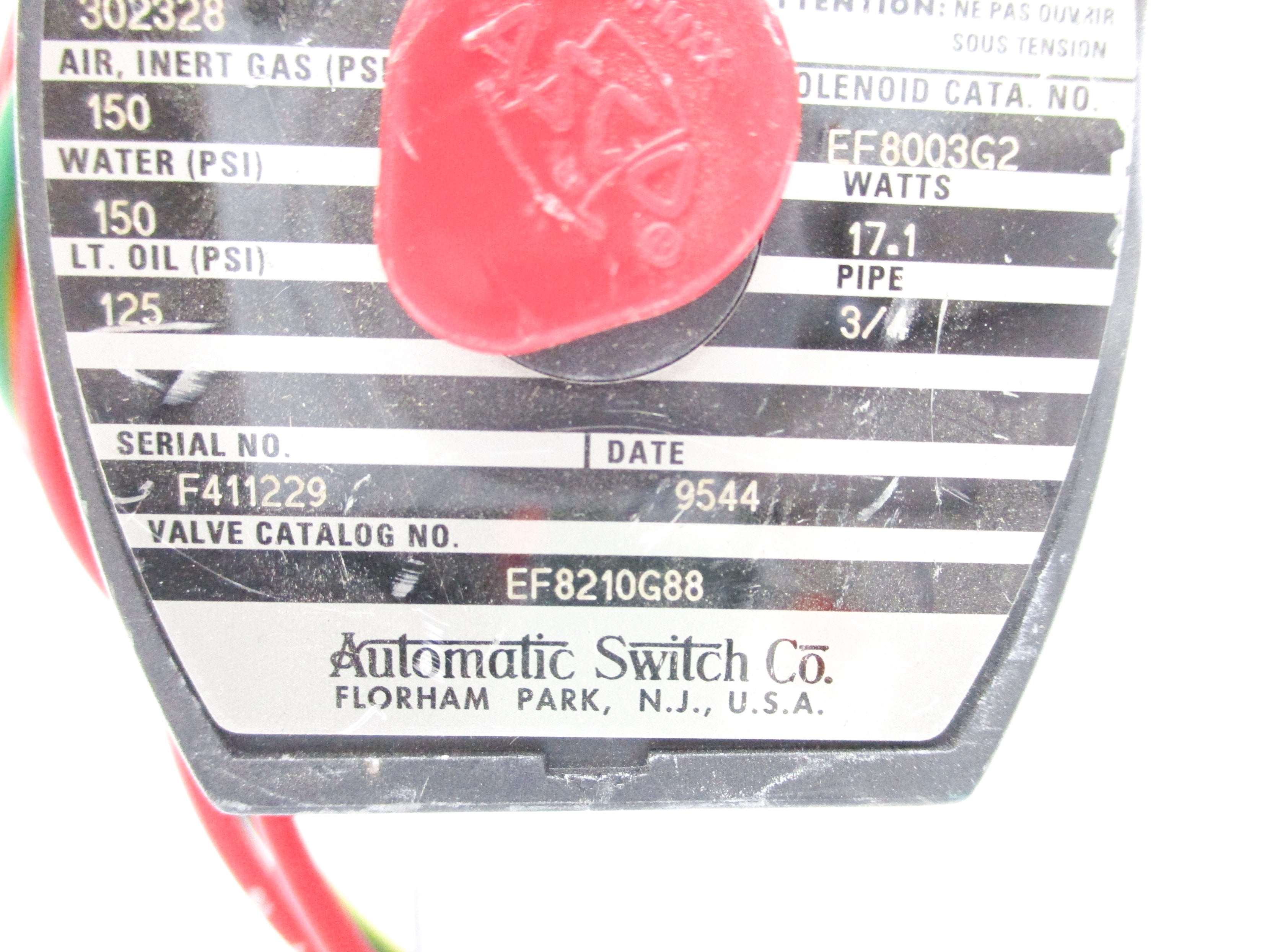 ASCO EF8210G88 110/120V 125/150PSI NSNP