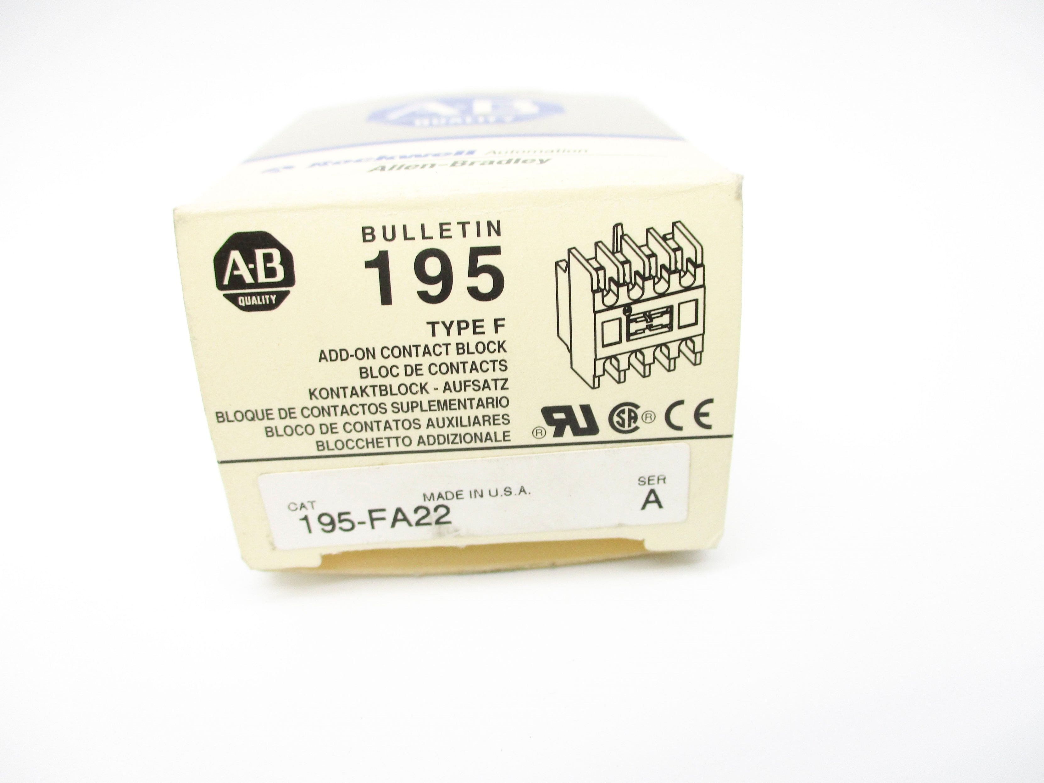 ALLEN BRADLEY 195-FA22 SER. A (GY/BL) NSMP