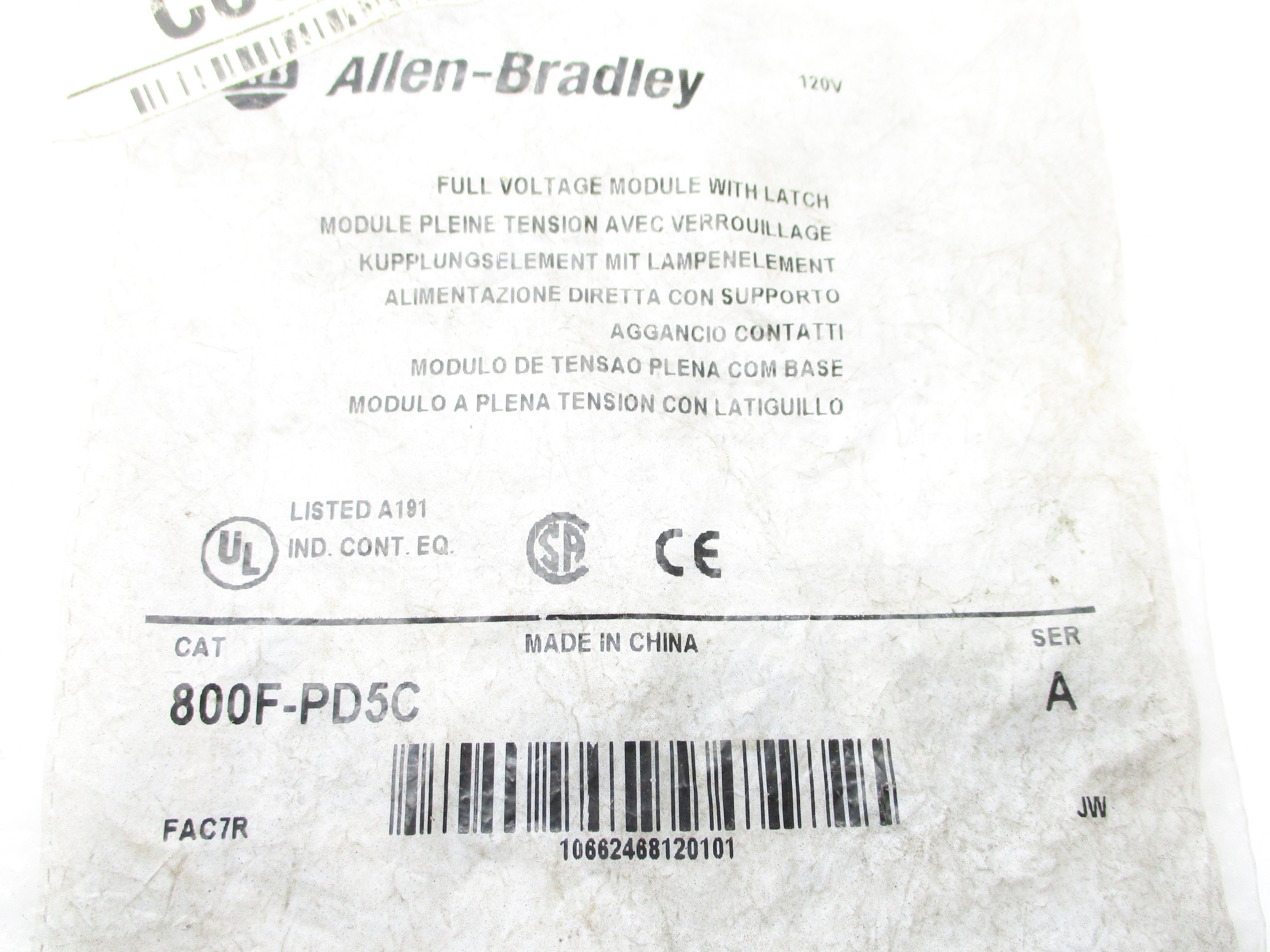 INDUSTRIAL SPARE PART 800F-PD5C SER. A 120V NSMP