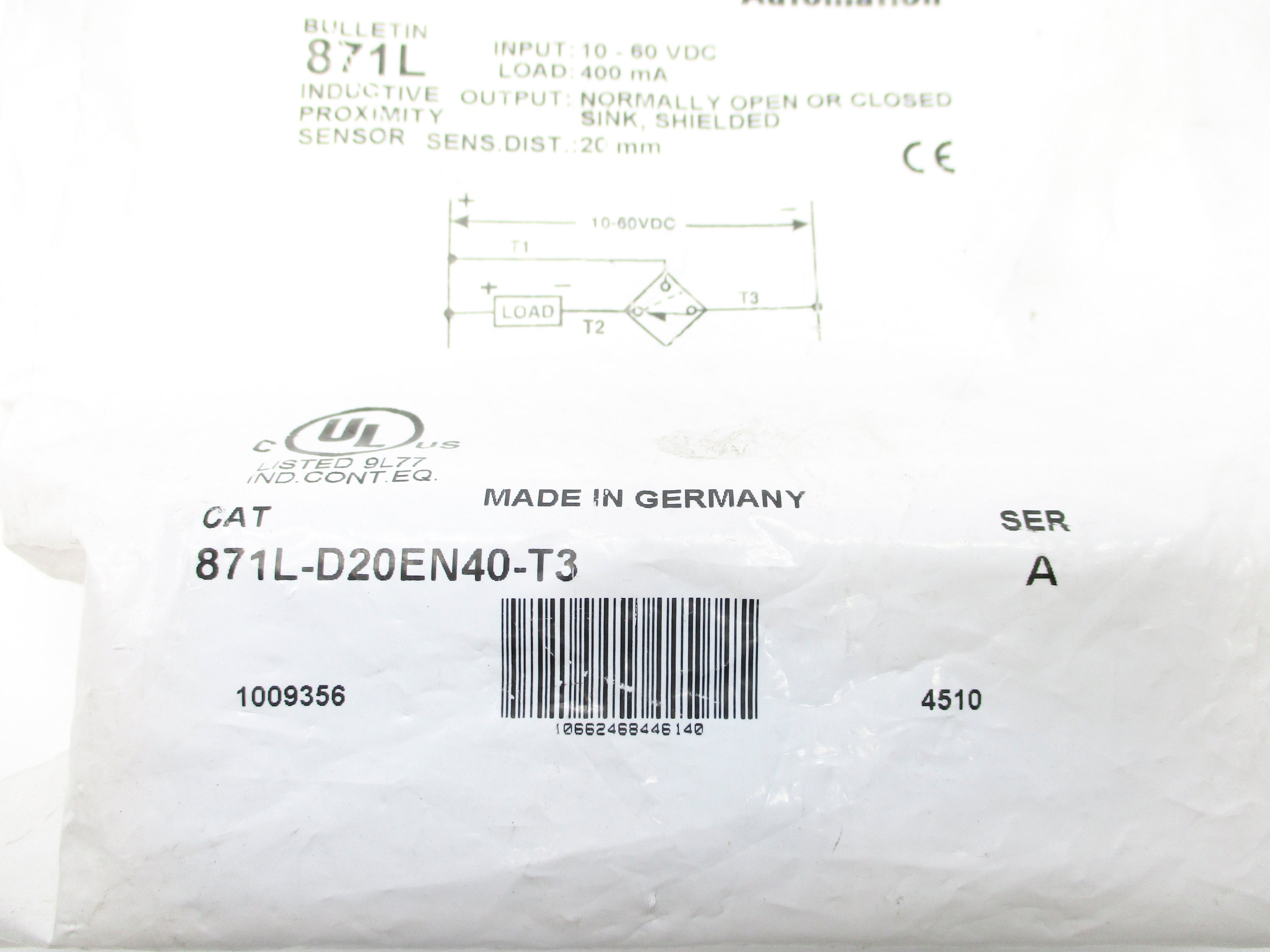 ALLEN BRADLEY 871L-D20EN40-T3 SER. A NSMP