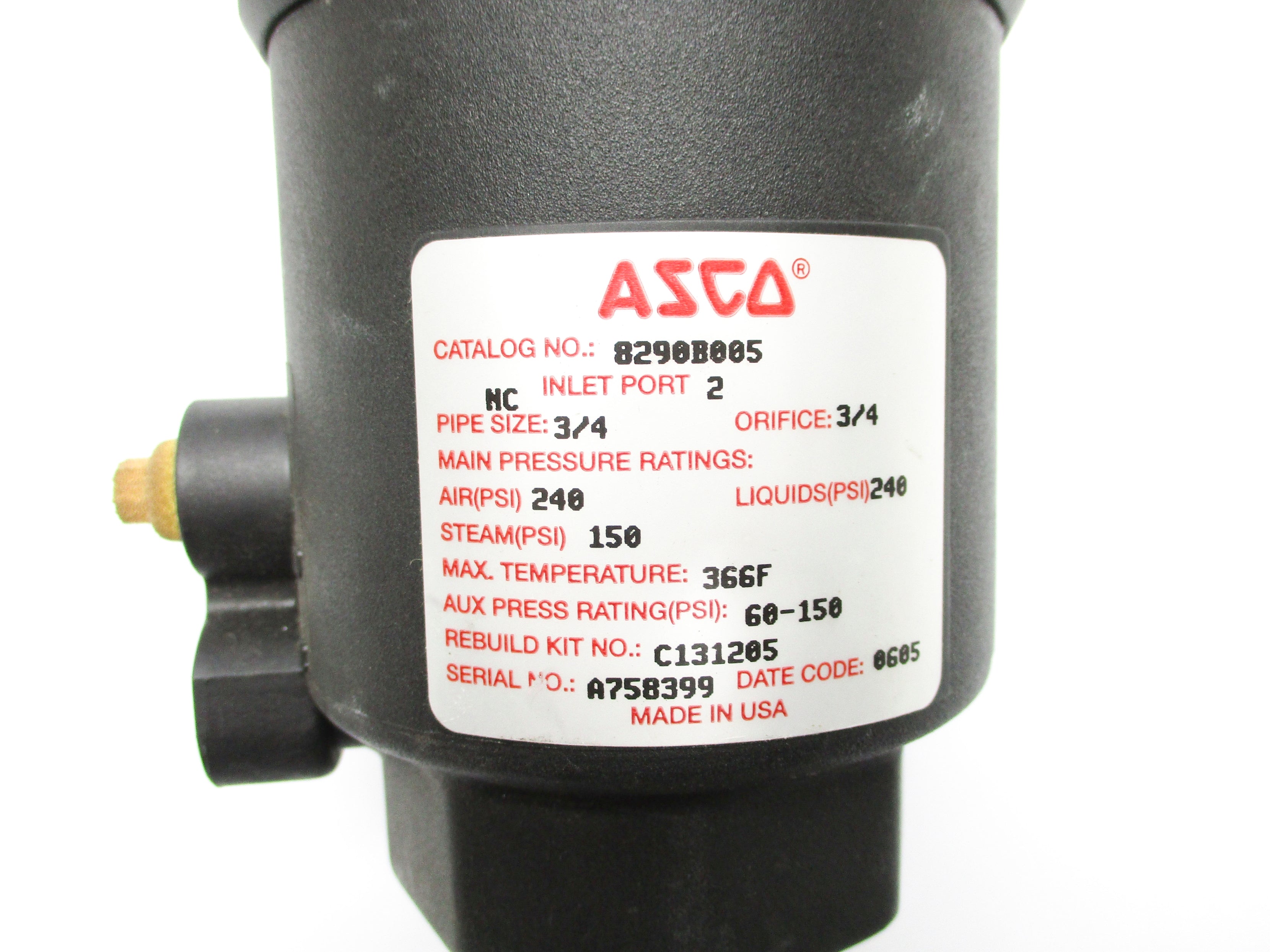 ASCO 8290B005 240PSI NSNP
