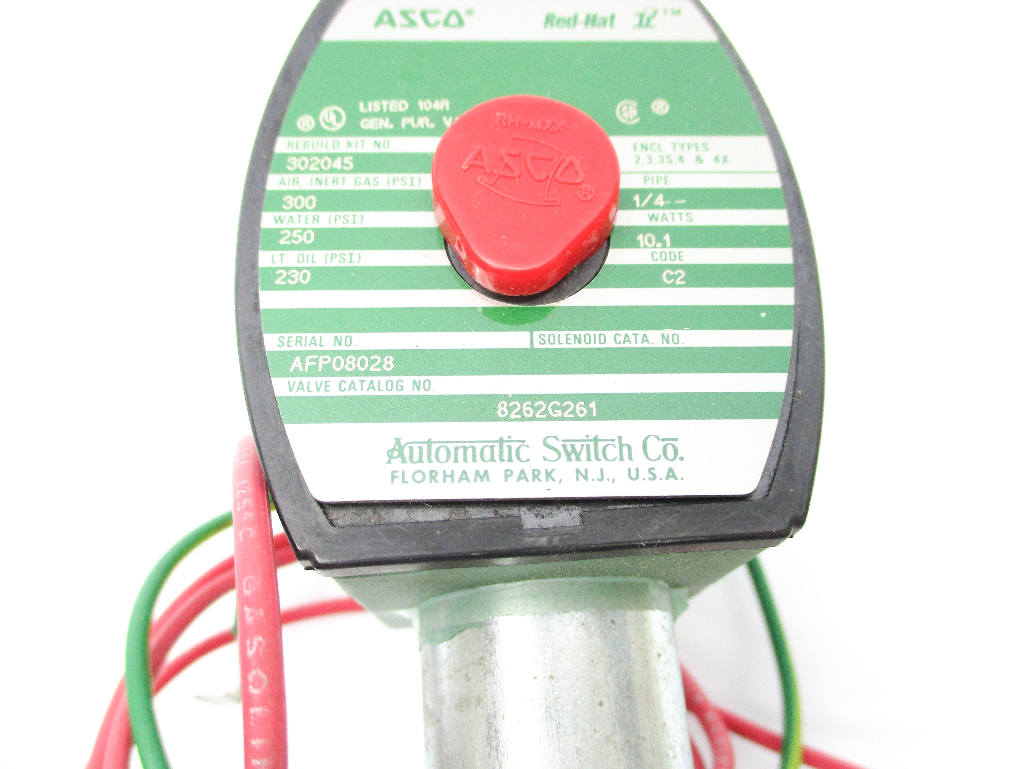 ASCO 8262G261 120/60 110/50 230/250/300PSI NSNP