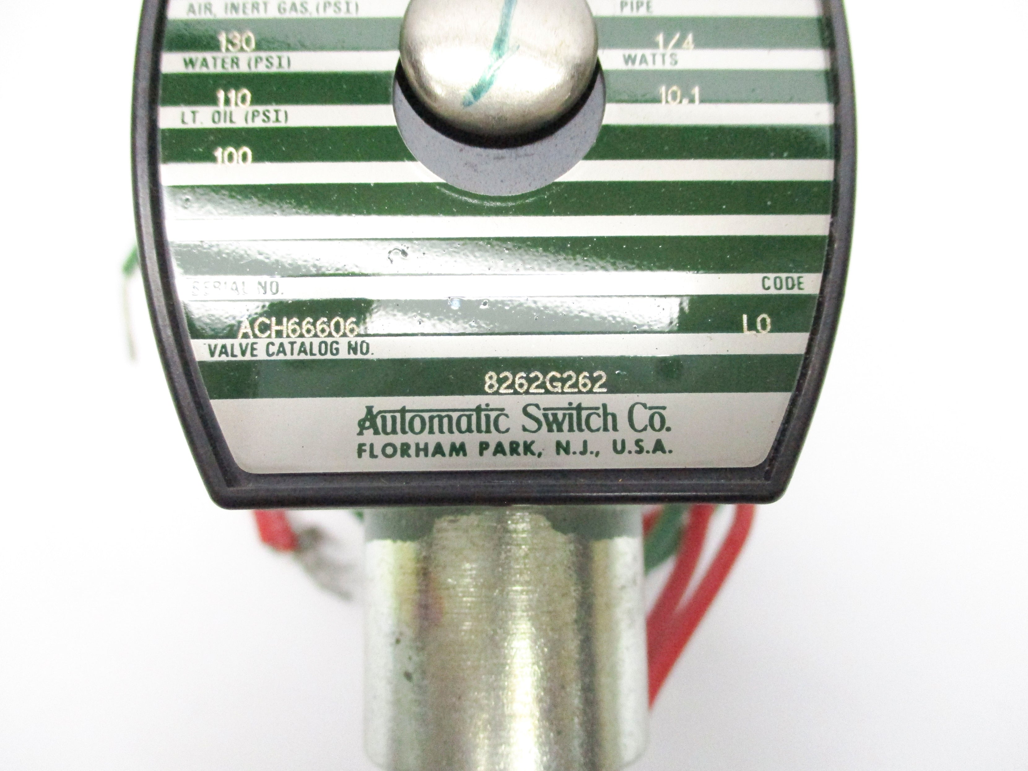 ASCO 8262G262 110/120V 110PSI 1/4" NSNP