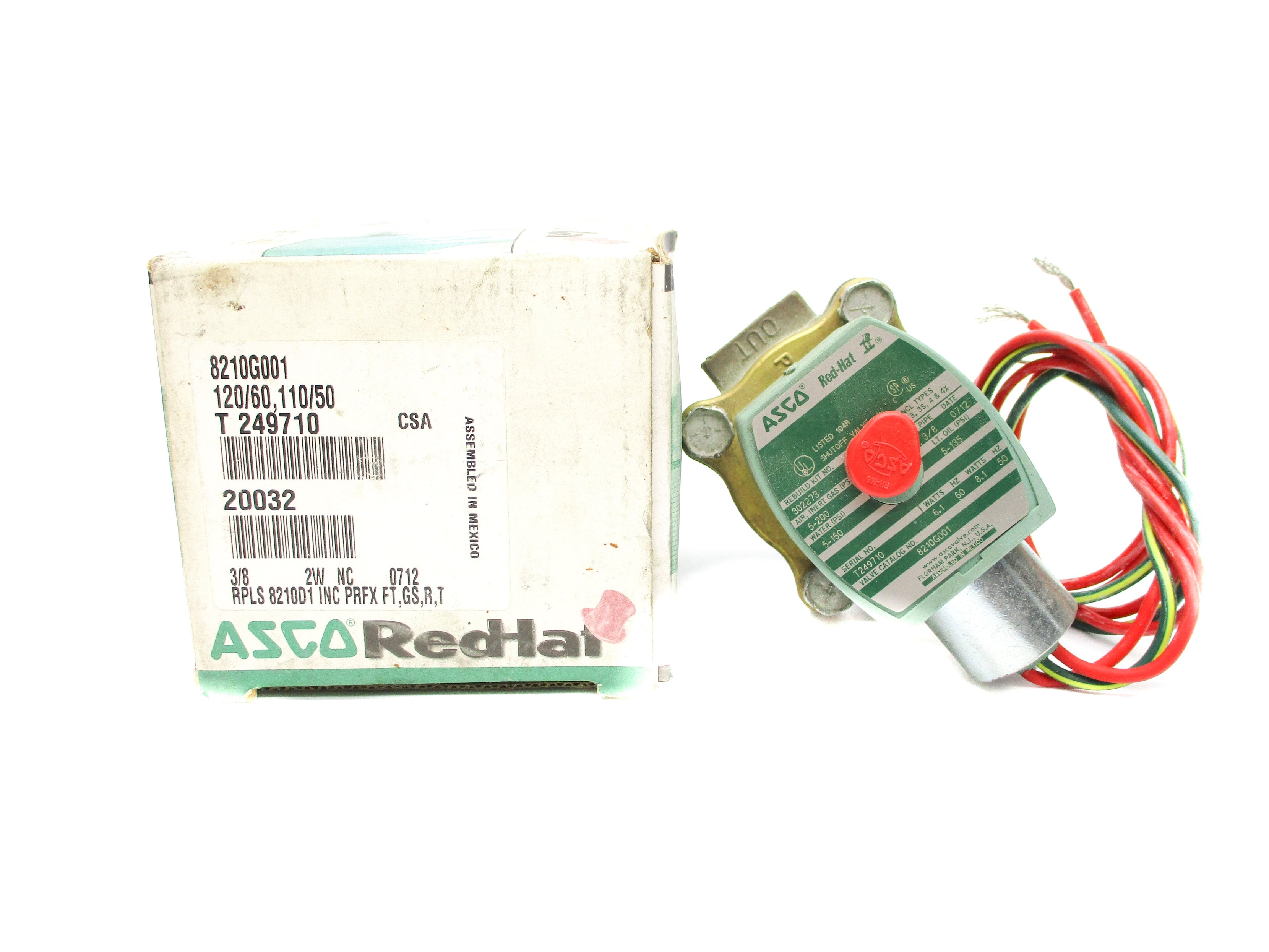 ASCO 8210G001 110/120V 5-200PSI 3/8" NSMP