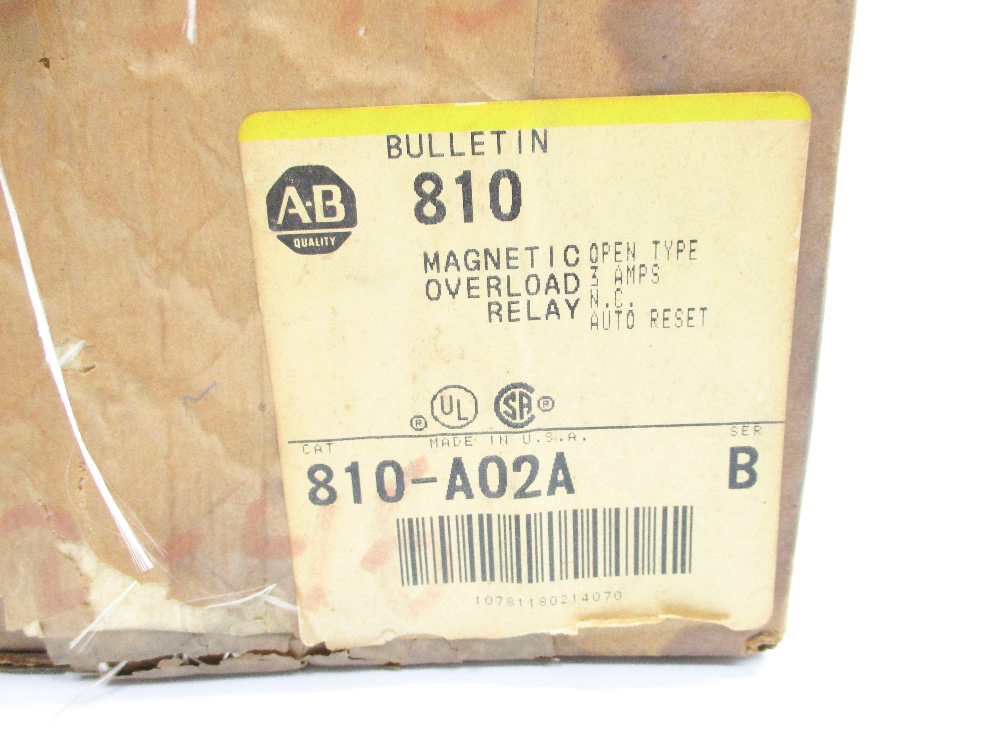 INDUSTRIAL SPARE PART 810-A02A SER. B 600V 3.0A (BR/YL) NSMP