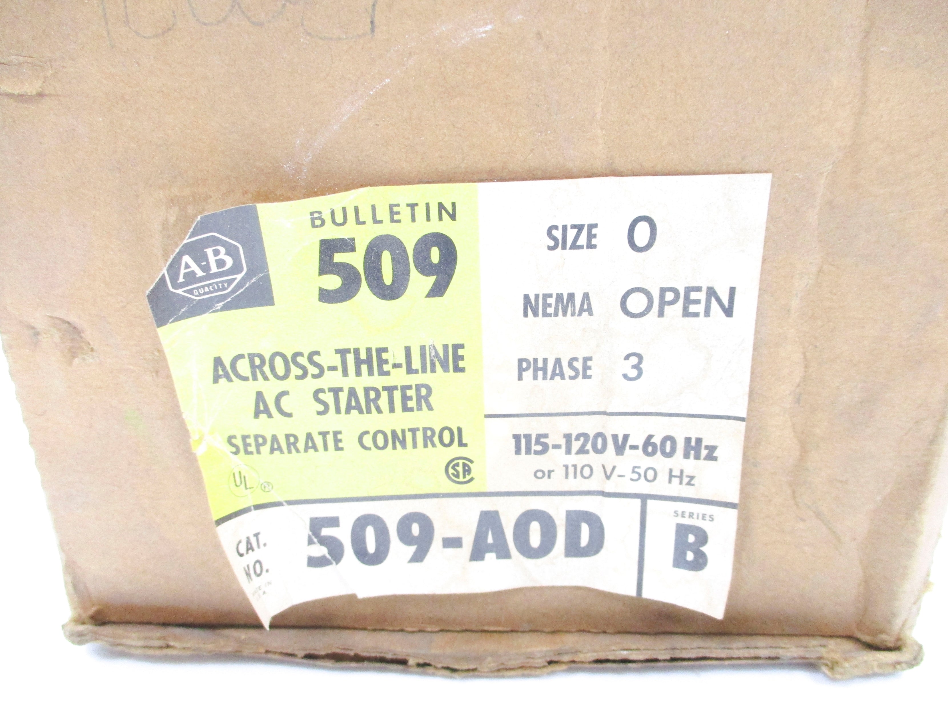 ALLEN BRADLEY 509-AOD SER. B (BK/YL) NSMP