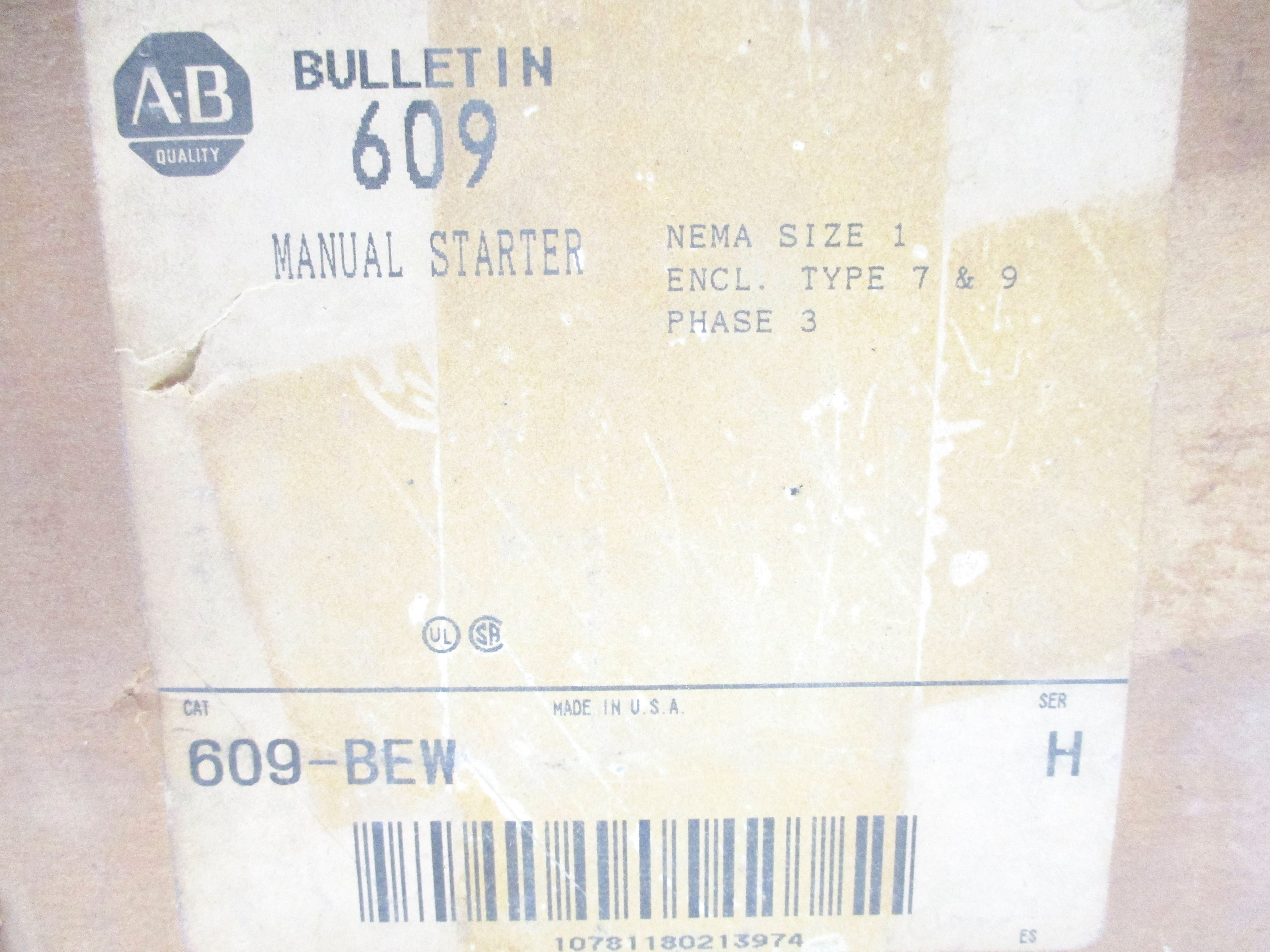 ALLEN BRADLEY 609-BEW SER. H (BR/WH) NSMP