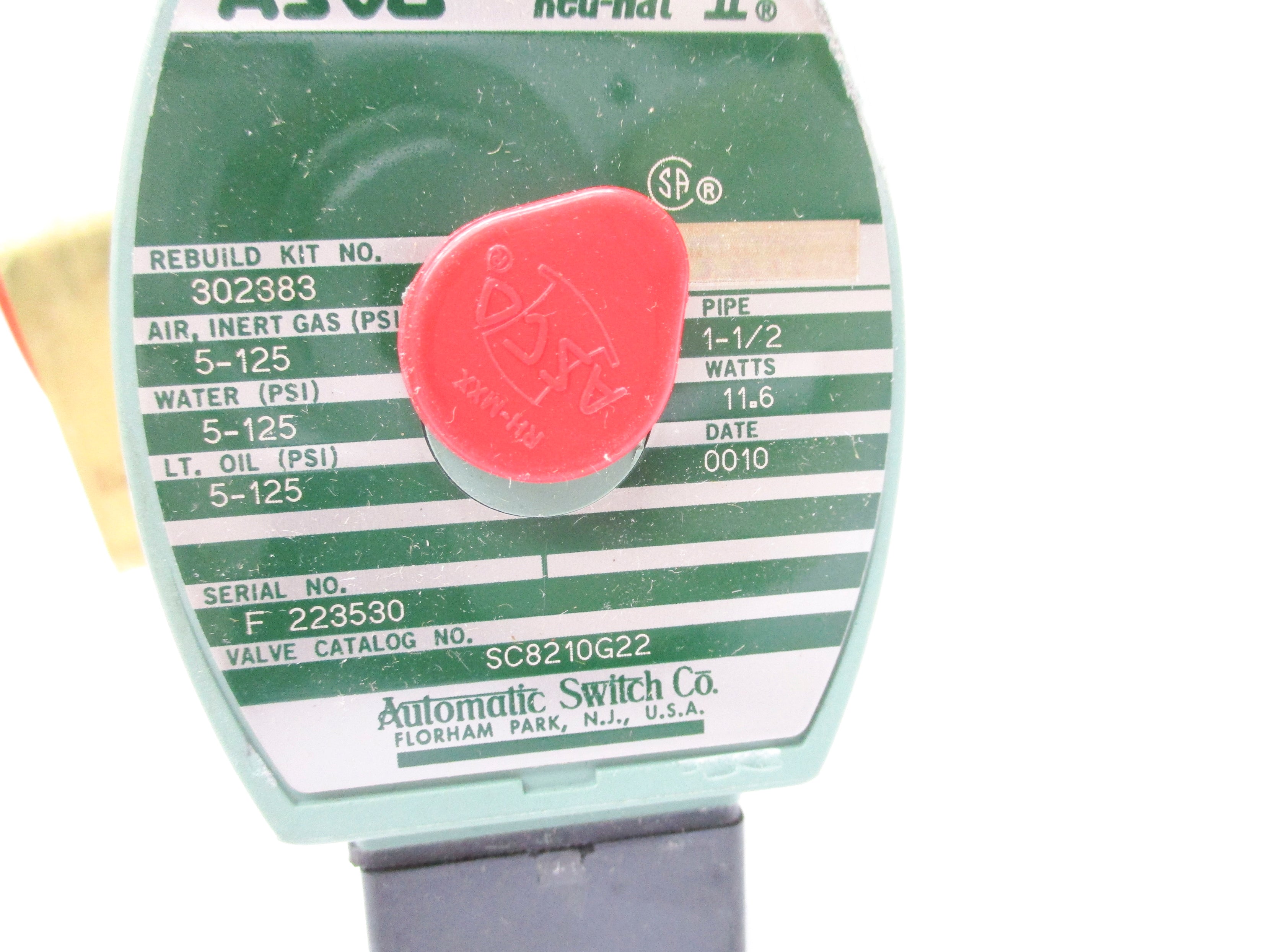 ASCO SC8210G22 24VDC 5-125PSI NSNP