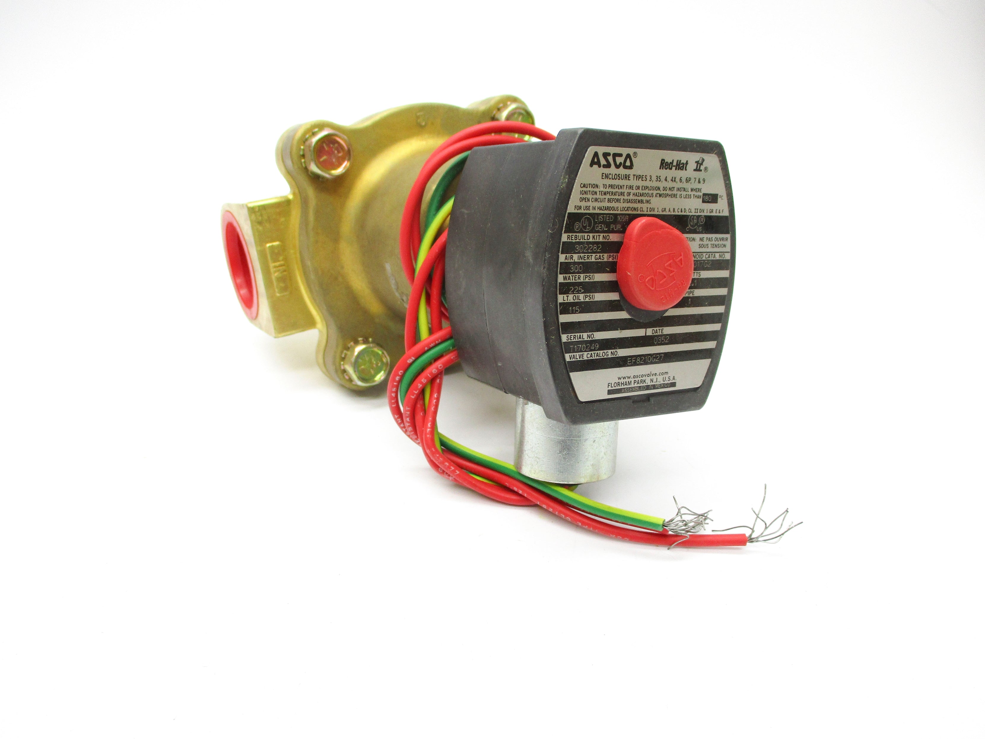 ASCO EF8210G27 120/60 115/225/300PSI NSNP