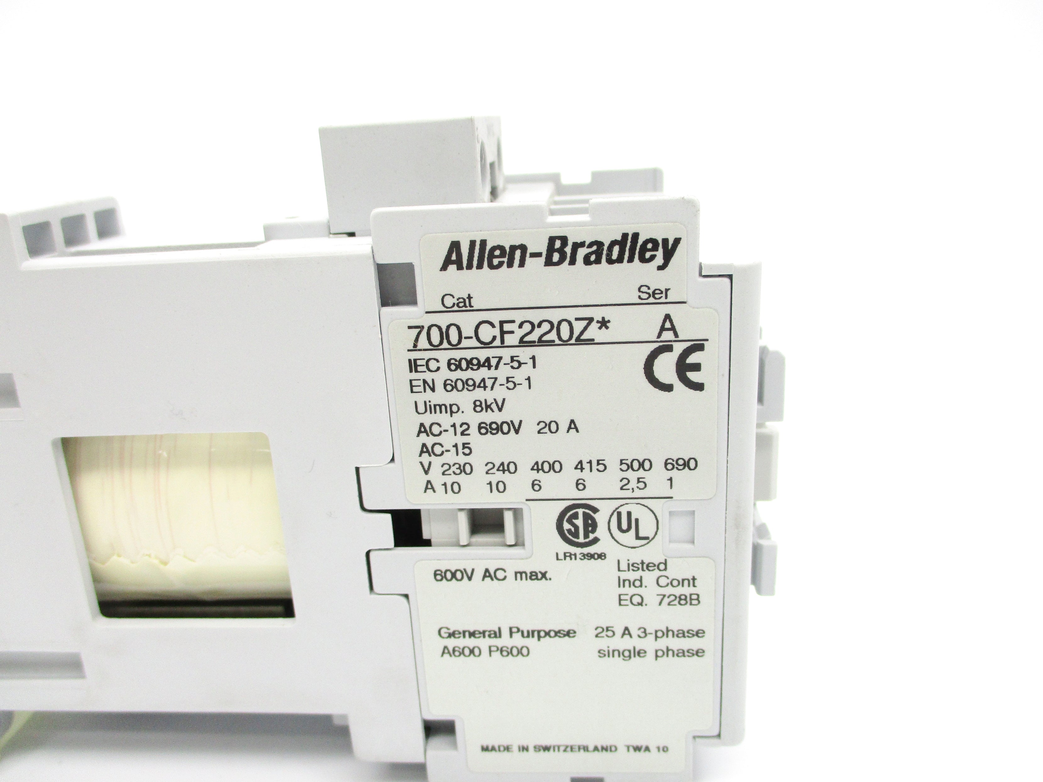 ALLEN BRADLEY 700-CF220ZJ SER. A 24VDC NSNP
