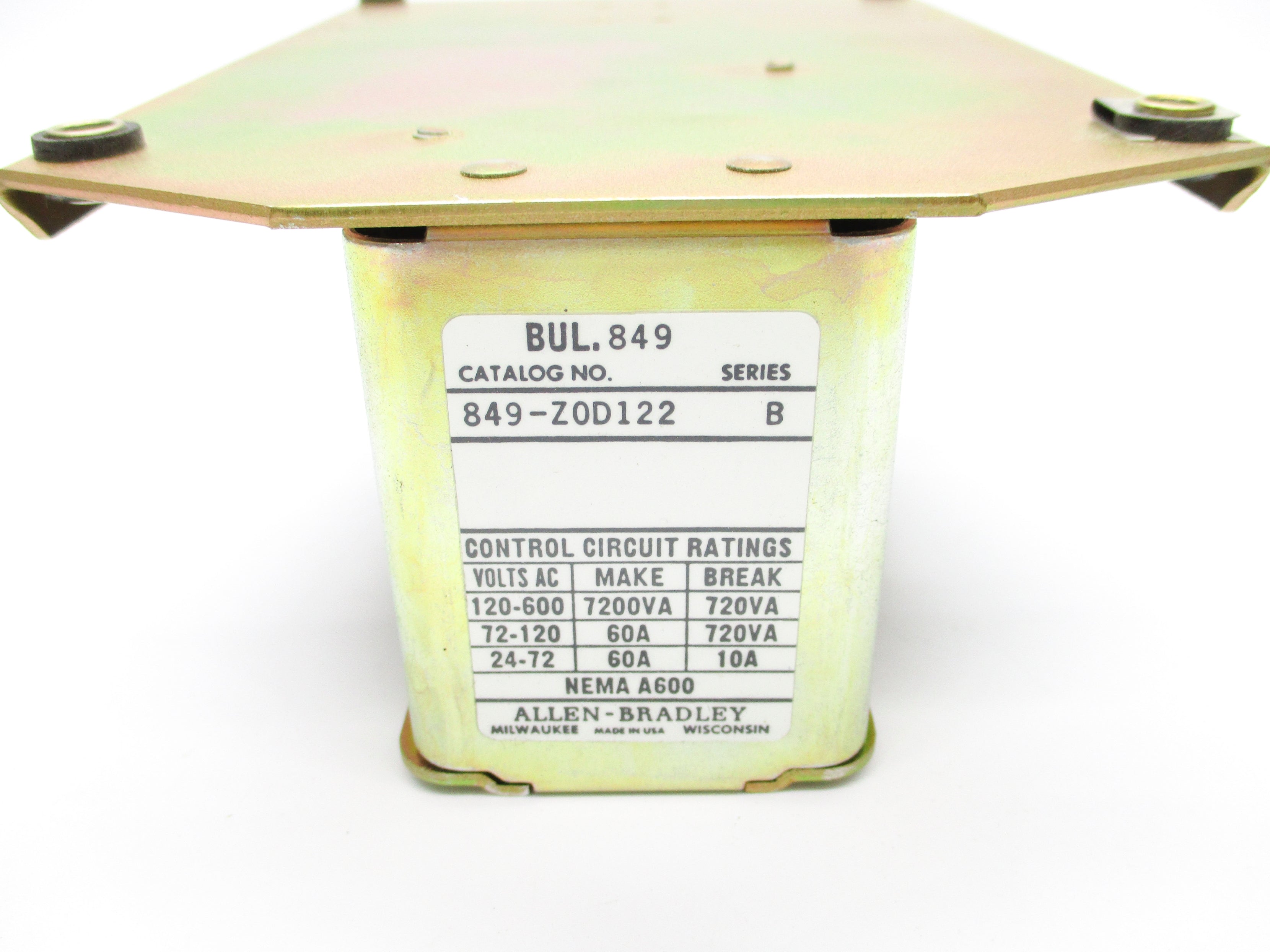 INDUSTRIAL SPARE PART 849-ZOD122 SER. B NSNP