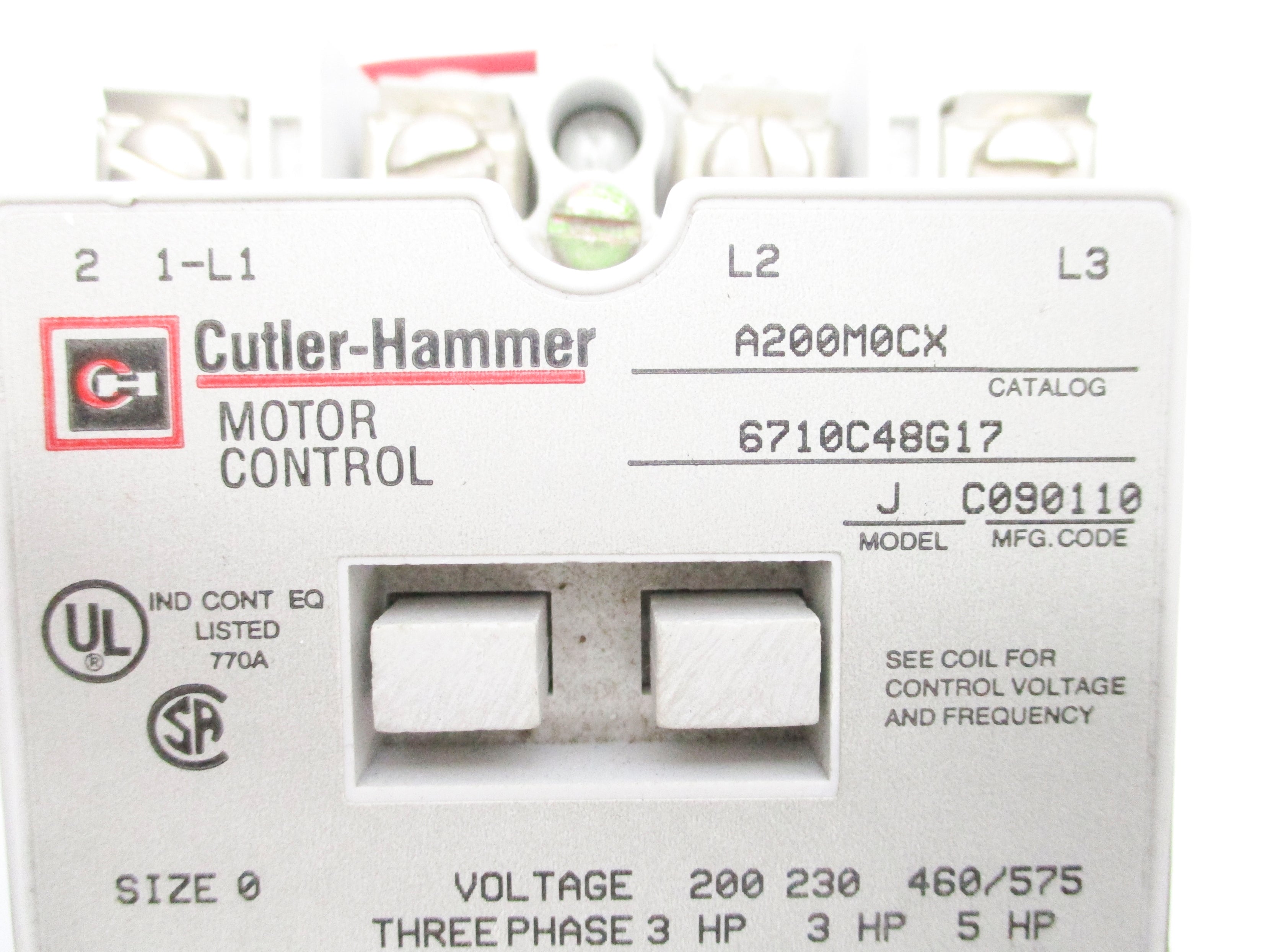CUTLER HAMMER A200M0CX NSNP