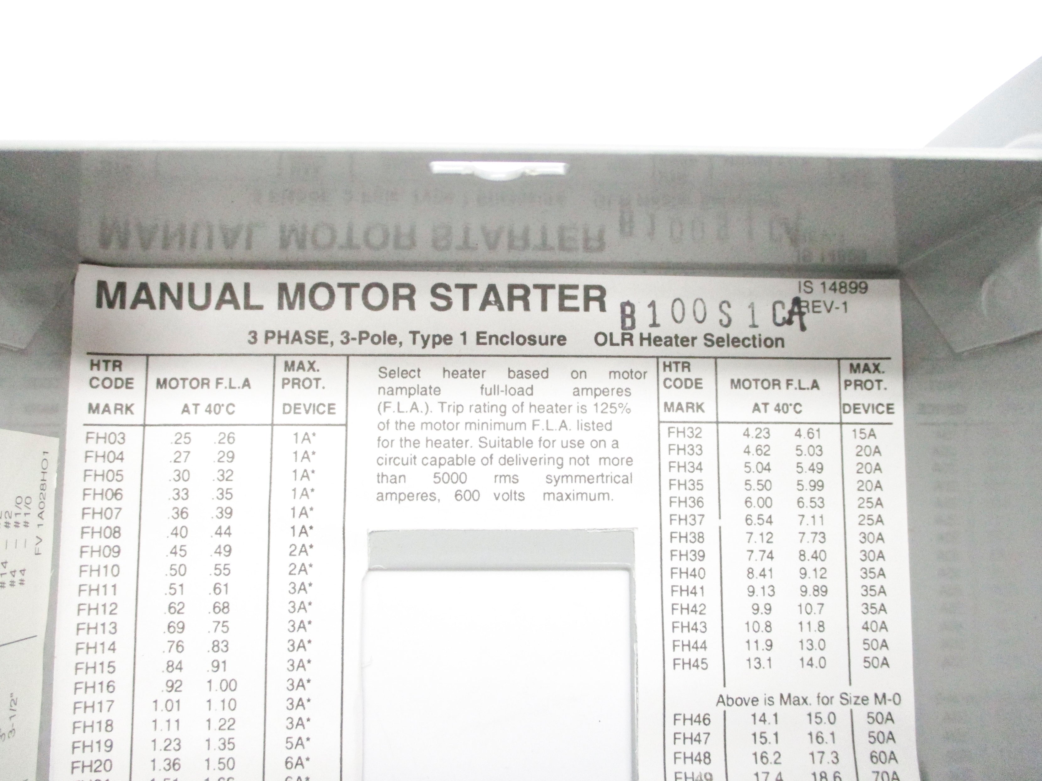 EATON B100S1CA NSNP 575VAC NSNP