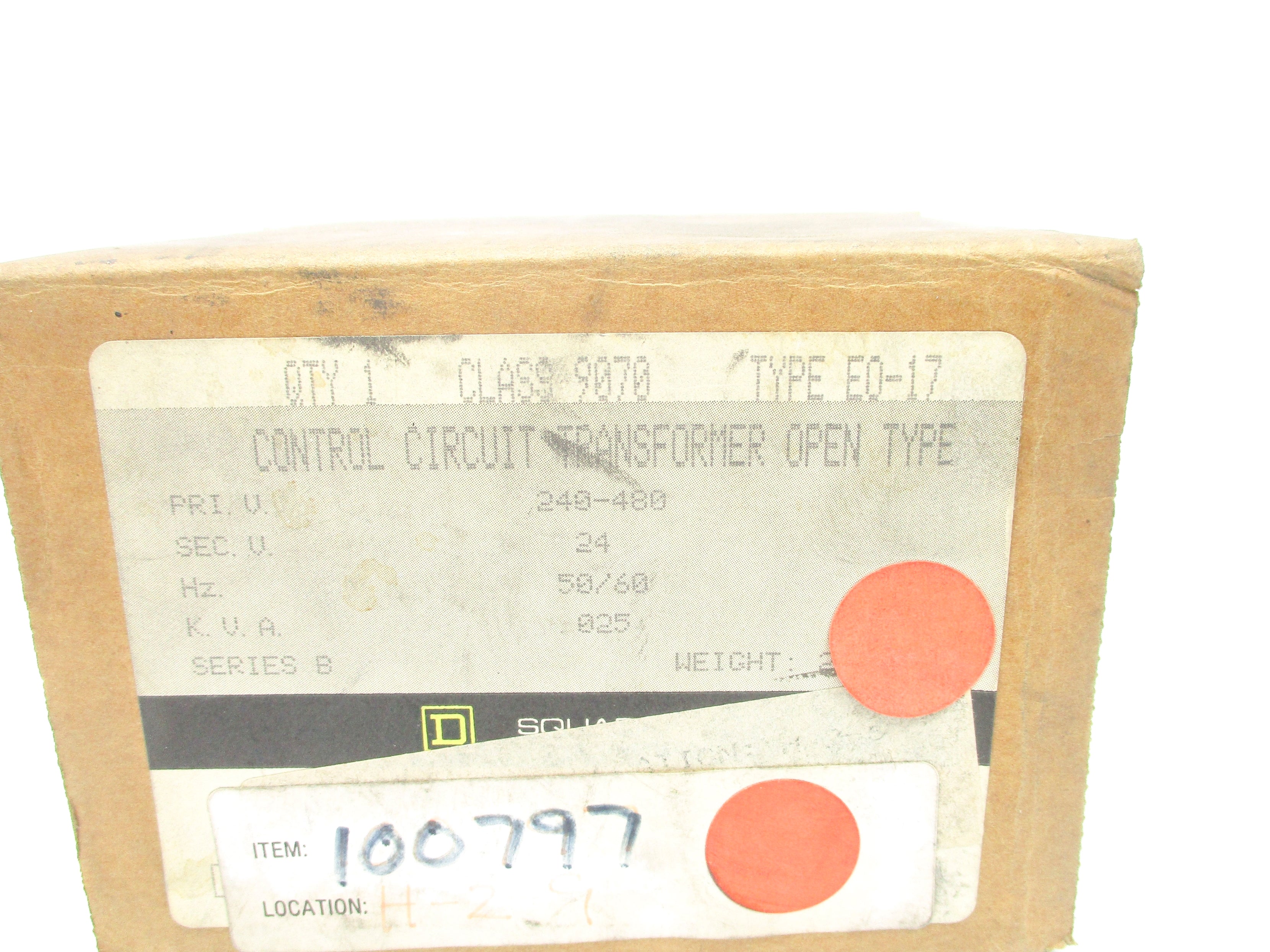 SQUARE D 9070EO-17 SER. B 240/480V NSMP