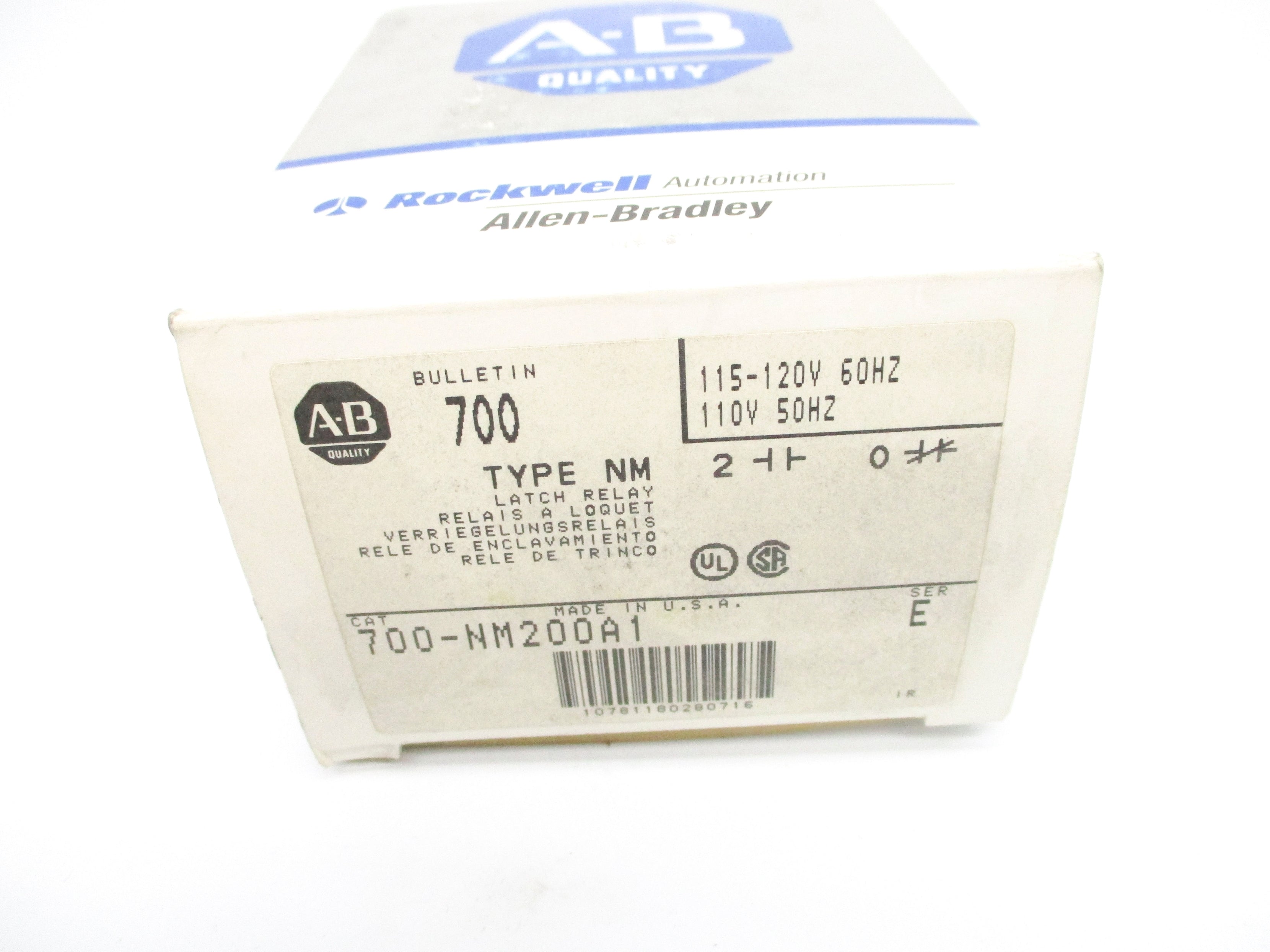 ALLEN BRADLEY 700-NM200A1 SER. E 110/115-120V 60A (GY/BL) NSMP