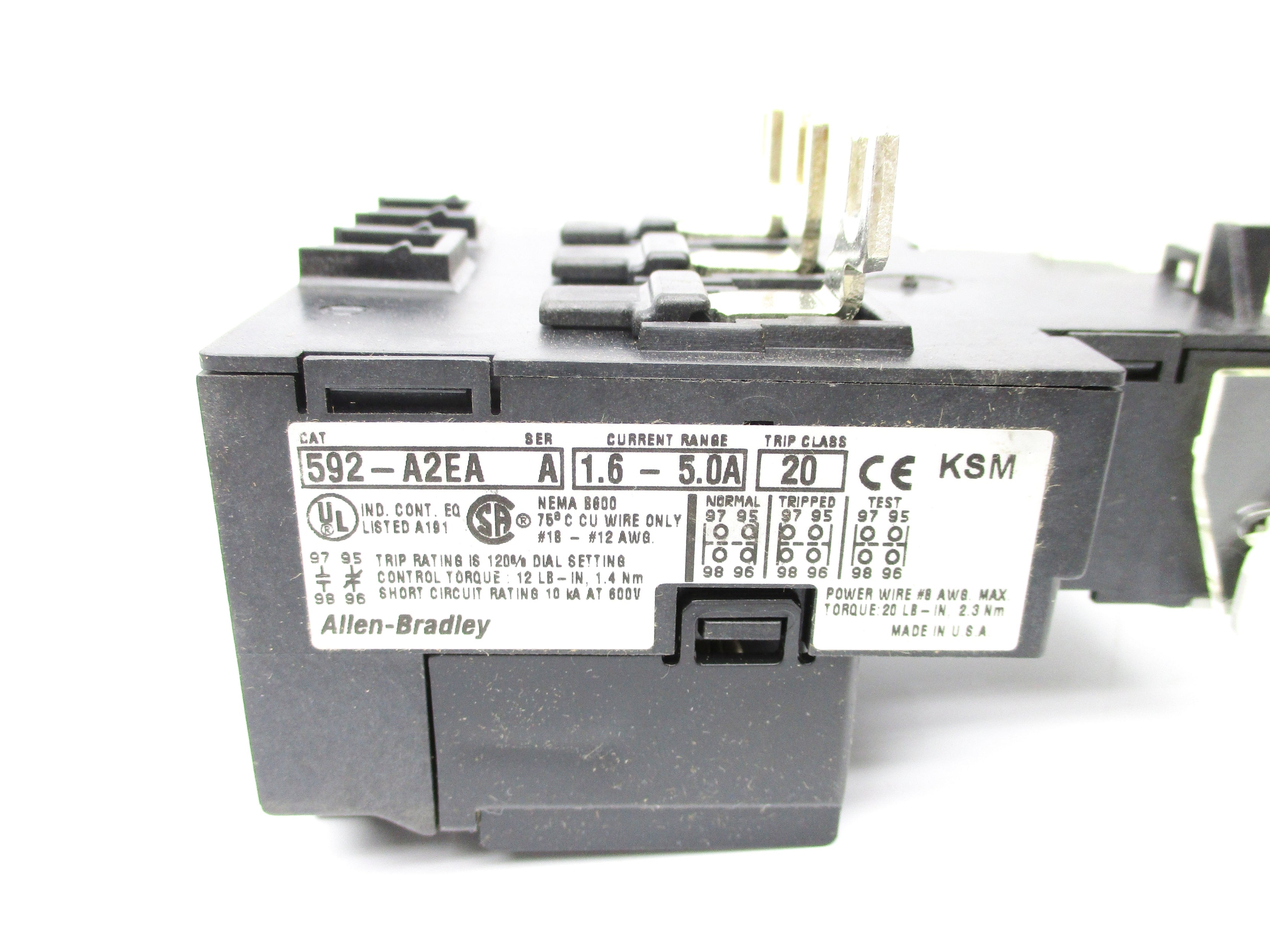ALLEN BRADLEY 592-A2EA SER. A 1.6-5.0A NSNP