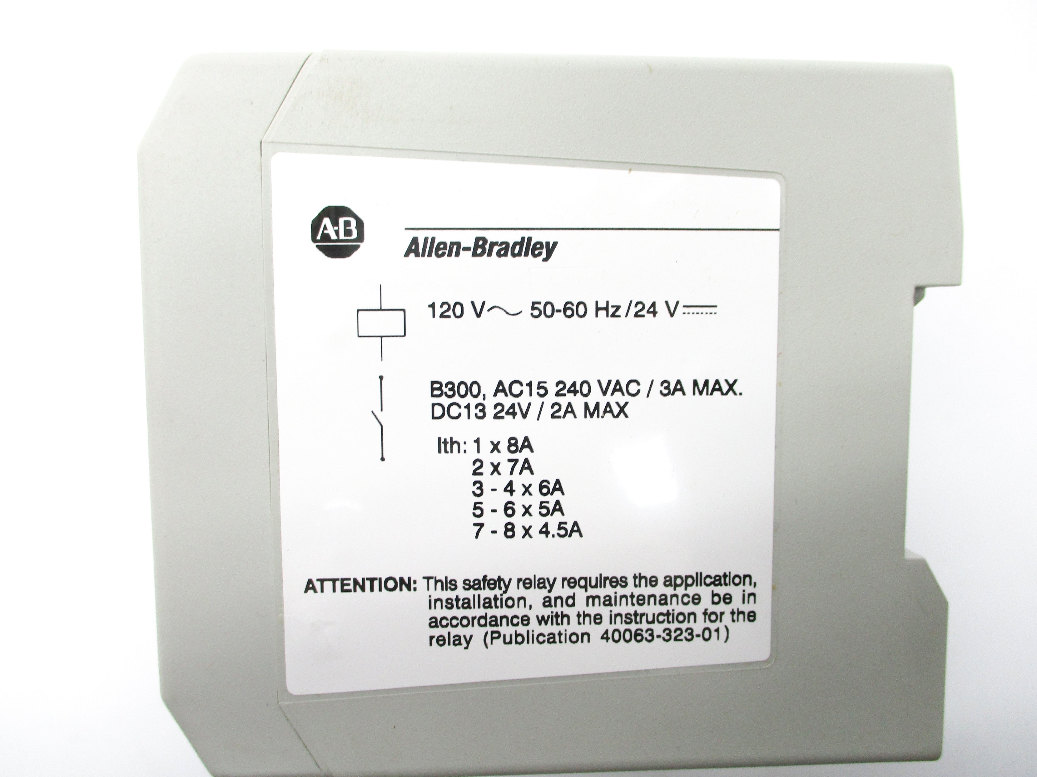 ALLEN BRADLEY 700-ZBE810AZ1 SER. A 120V (GY/BL) NSMP