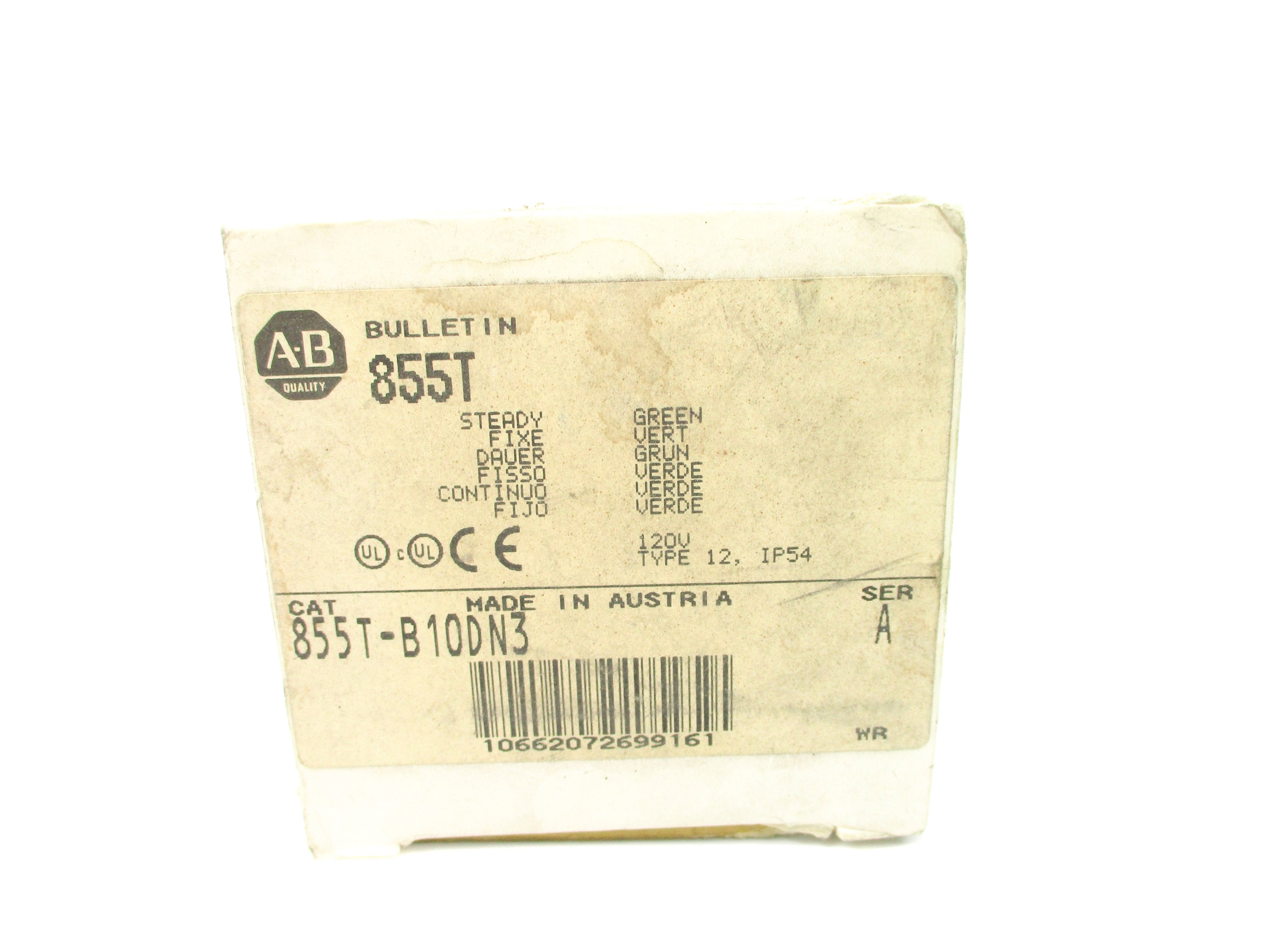 ALLEN BRADLEY 855T-B10DN3 SER. A (WH) NSMP