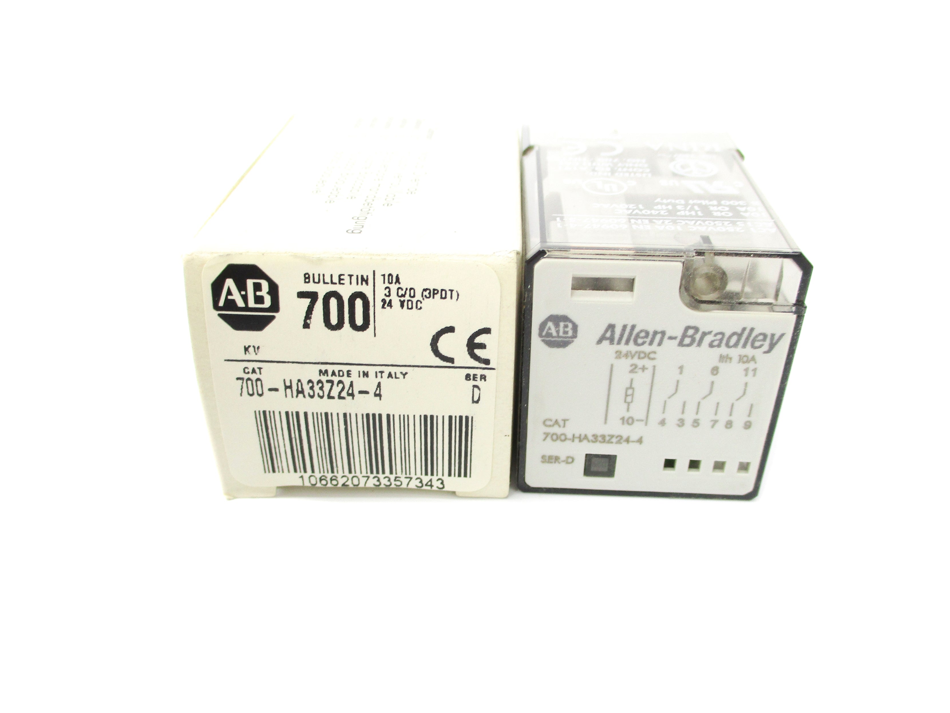 ALLEN BRADLEY 700-HA33Z24-4 SER. D 10A 24VDC (WH) NSMP