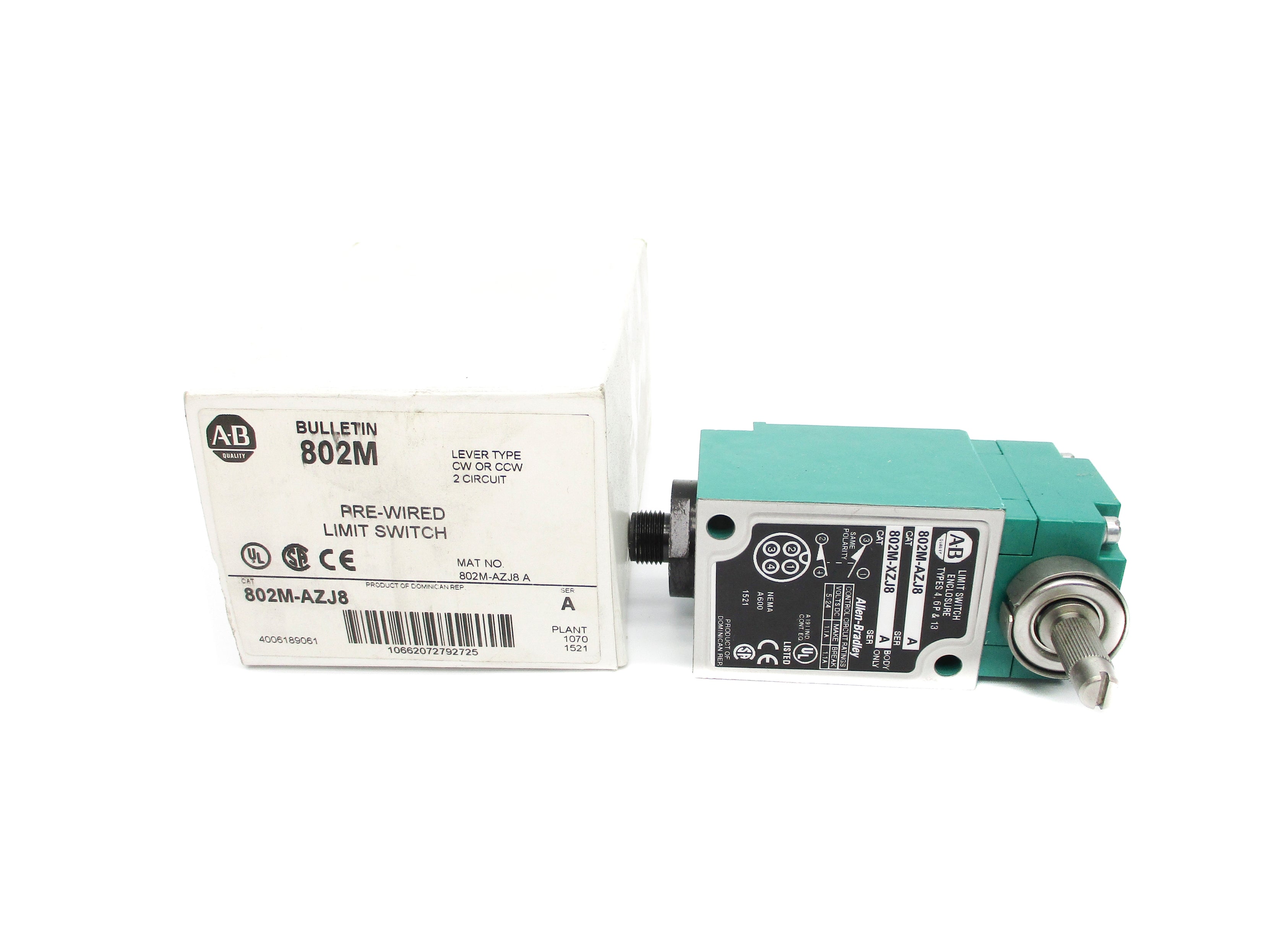 ALLEN BRADLEY 802M-AZJ8 SER. A (WH) NSMP