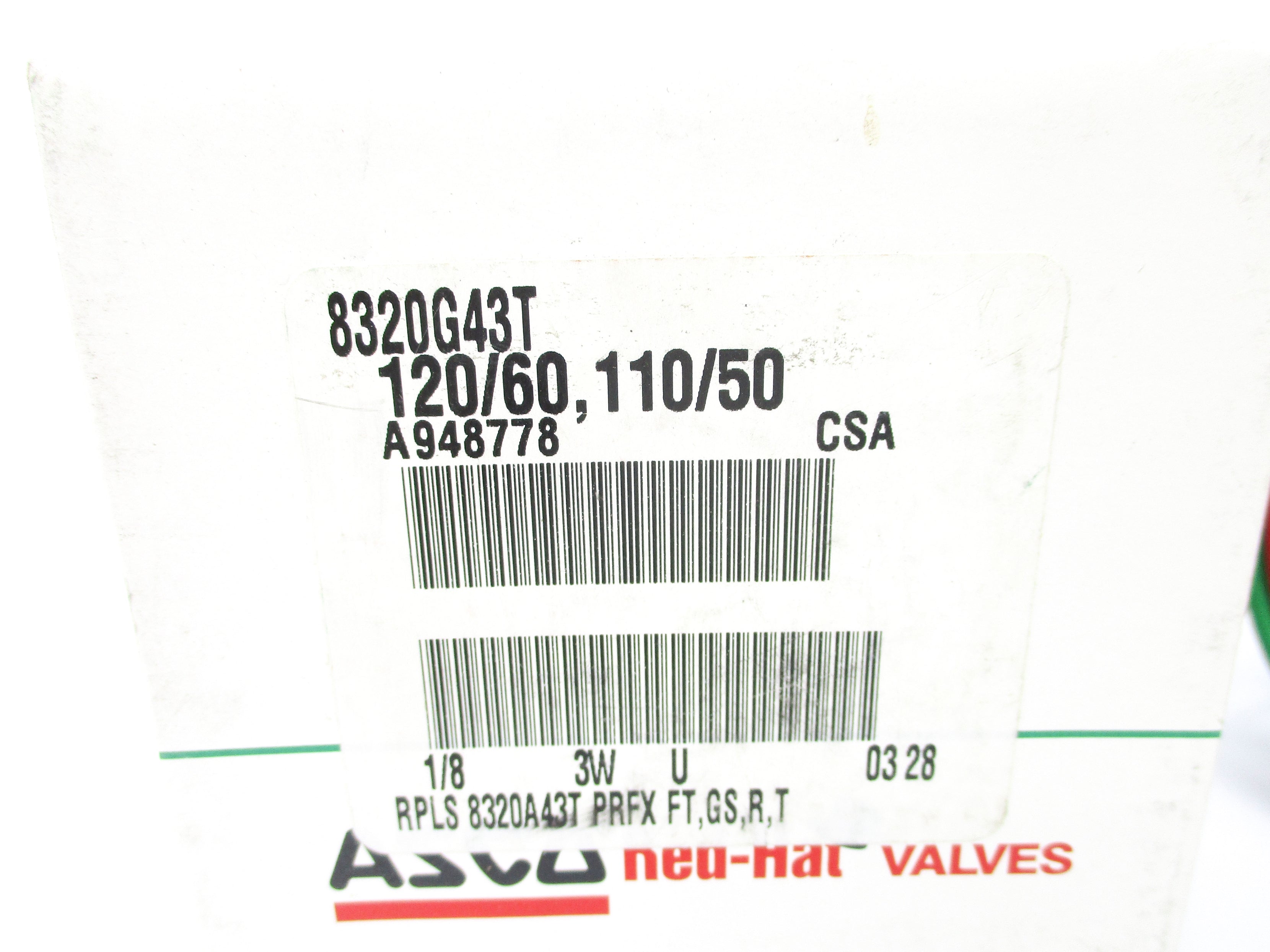 ASCO 8320G43T 110/120V 25PSI NSMP