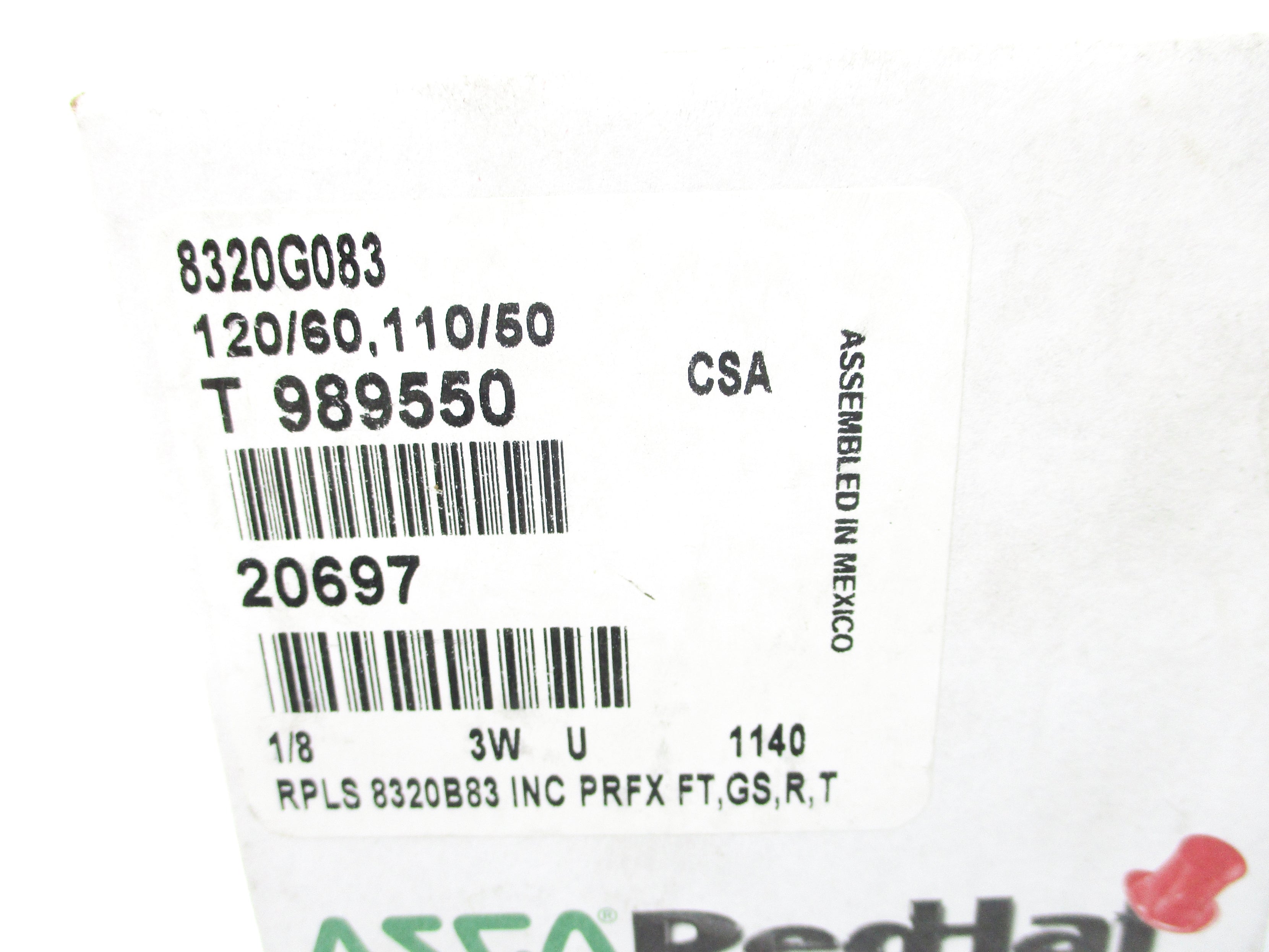 ASCO 8320G083 110/120V 50PSI NSMP