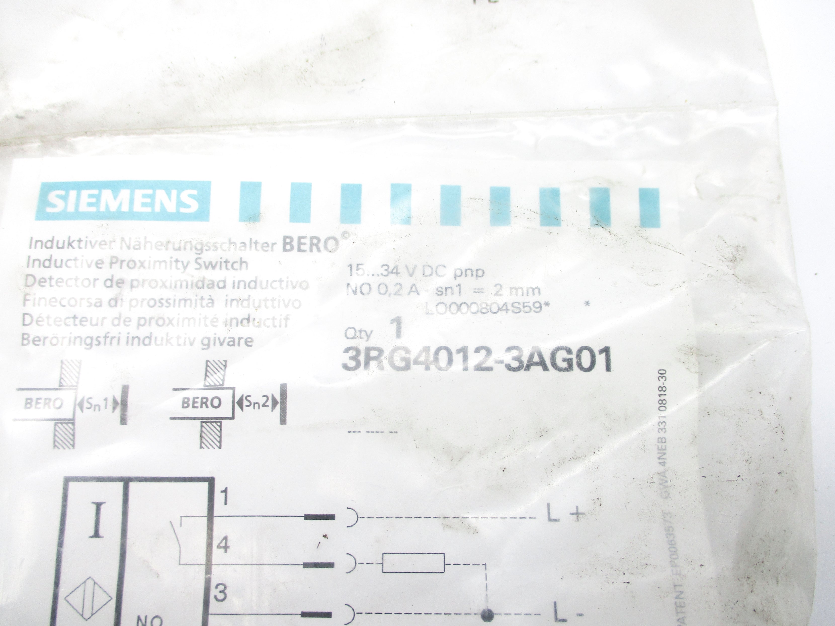 SIEMENS 3RG4012-3AG01 15-34VDC NSMP