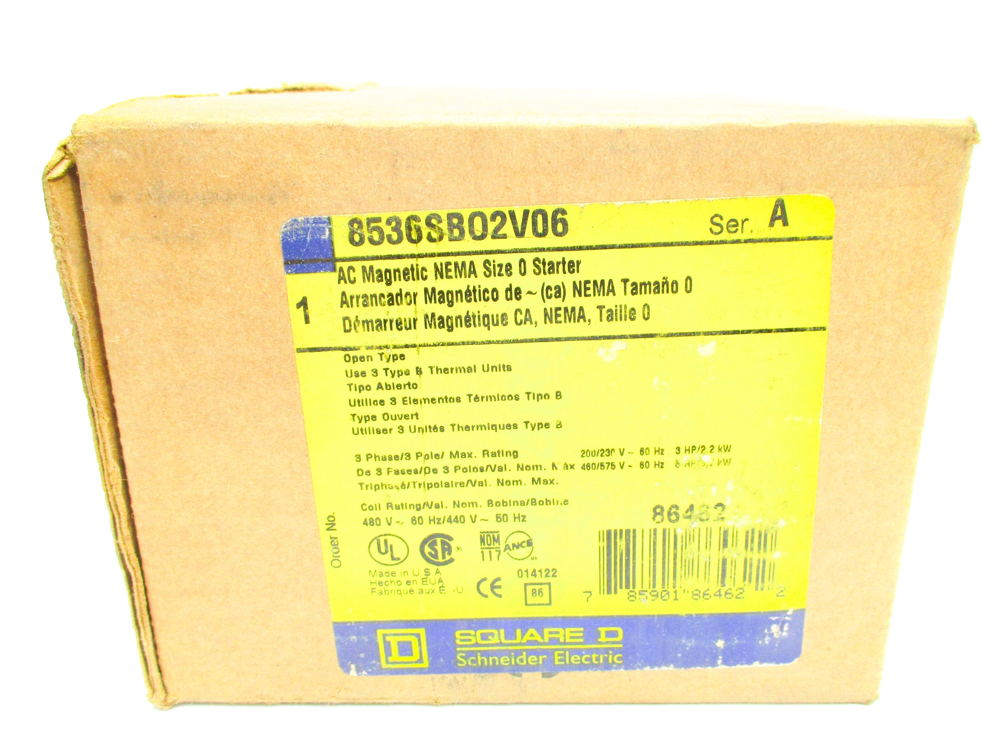 SQUARE D 8536SBO2V06 SER. A NSMP