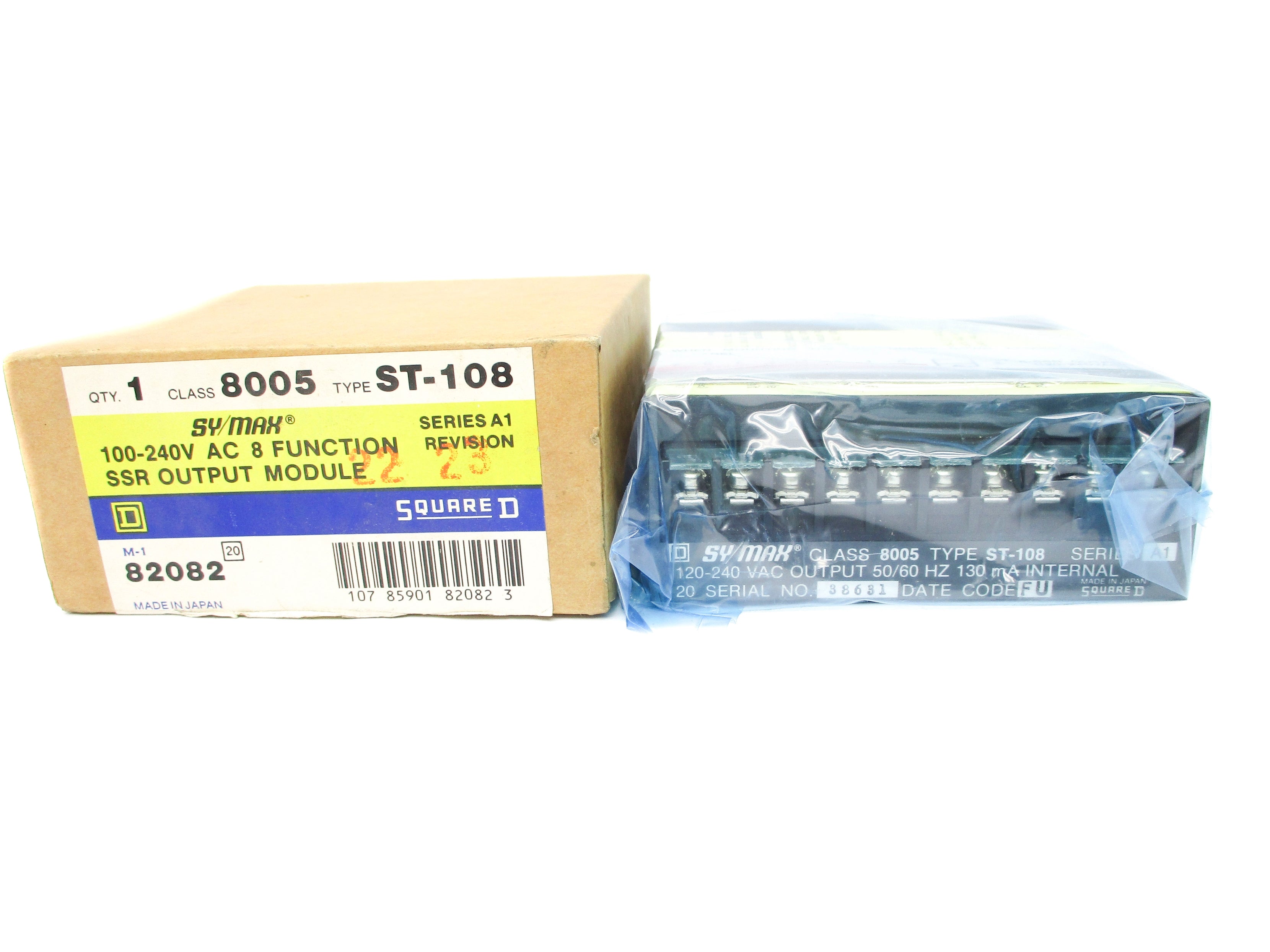 SQUARE D 8005ST108 SER. A1 NSMP