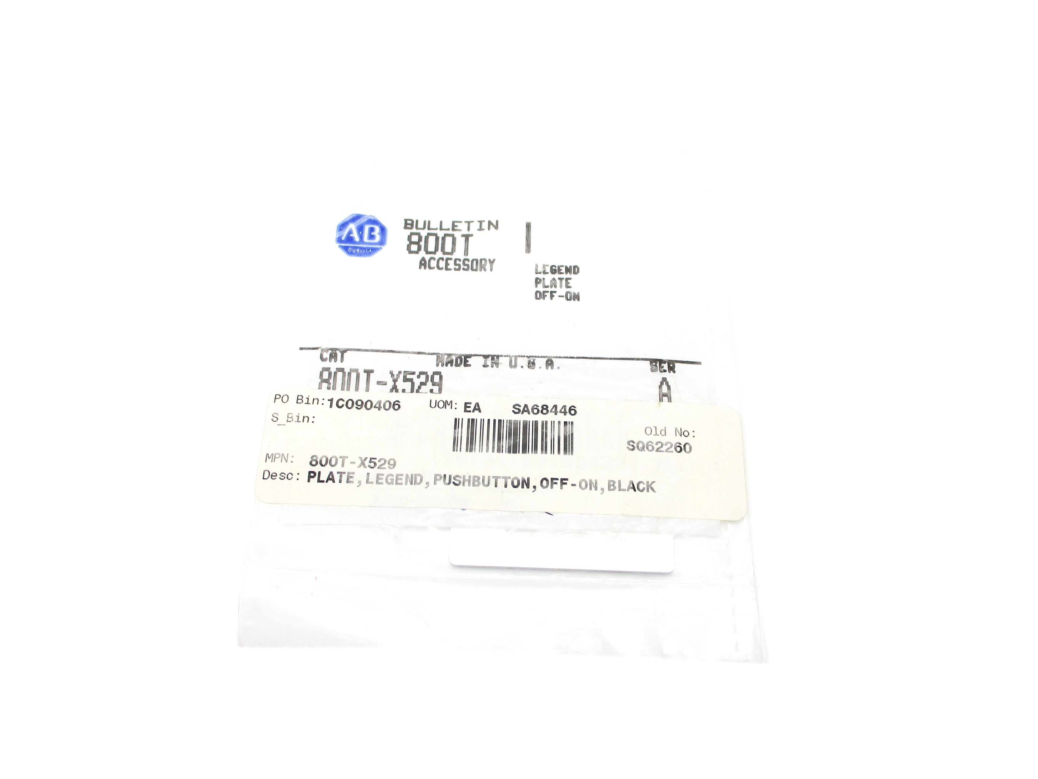 INDUSTRIAL SPARE PART 800T-X529 SER. A NSMP