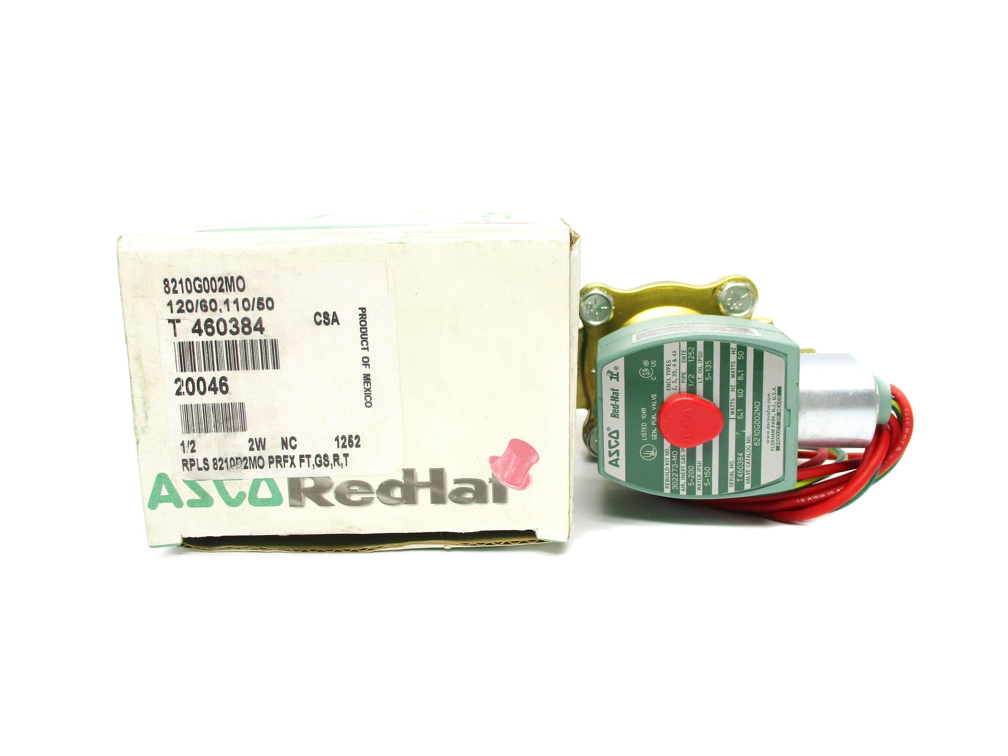 ASCO 8210G002MO 110/120V 5-200PSI 1/2" NSMP