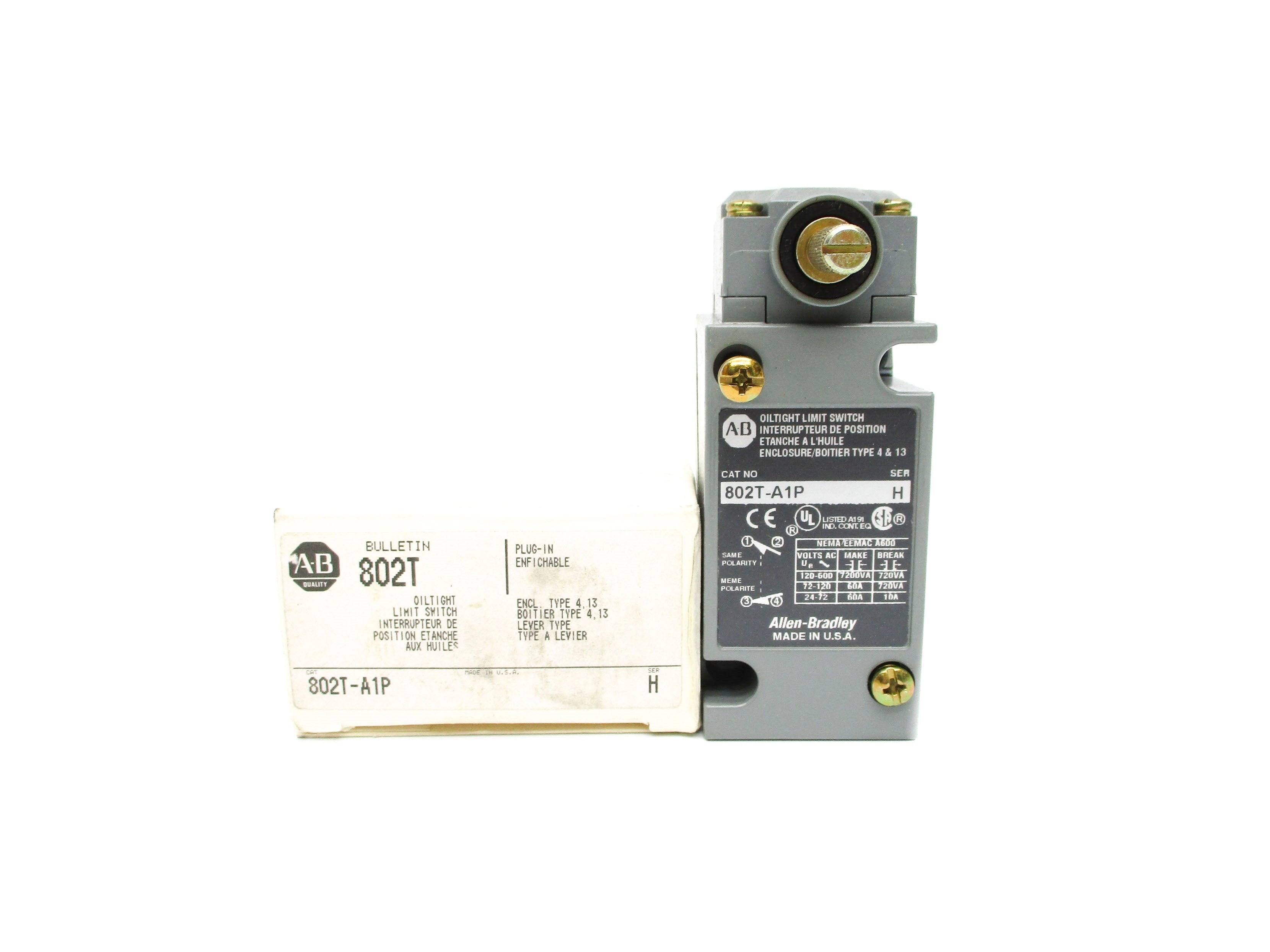 ALLEN BRADLEY 802T-A1P SER. H (WH) NSMP